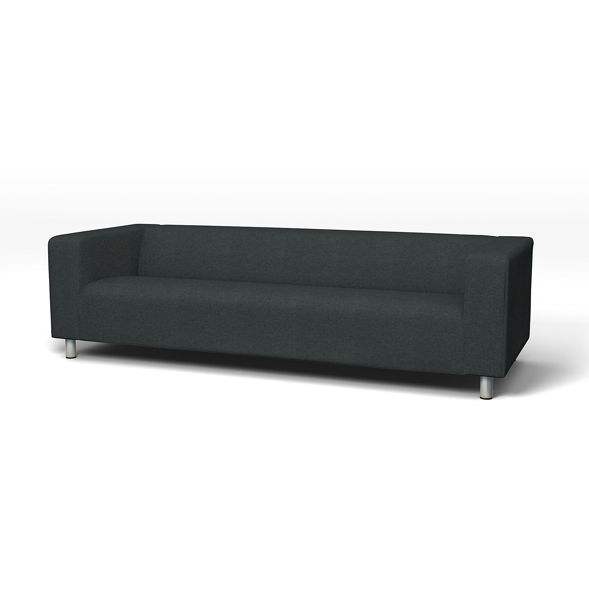 IKEA - Klippan 4 Seater Sofa Cover, Stone, Wool - Bemz