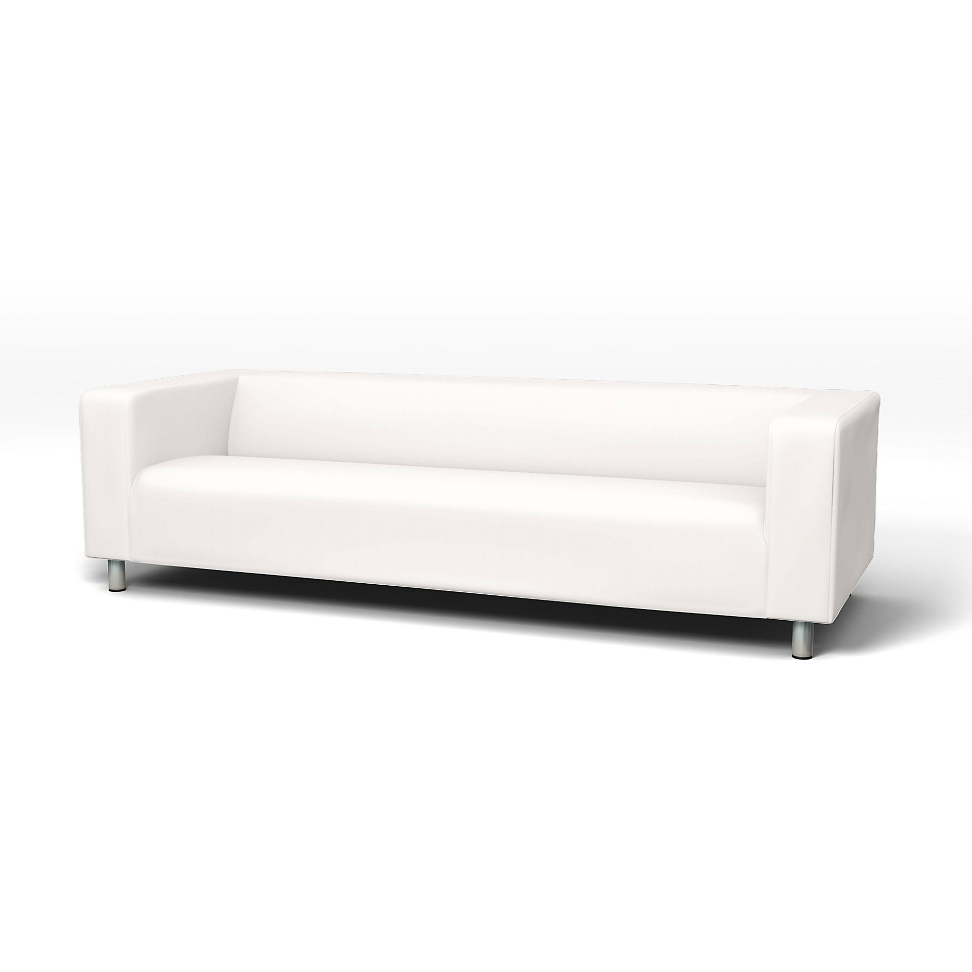 IKEA - Klippan 4 Seater Sofa Cover, Soft White, Linen - Bemz