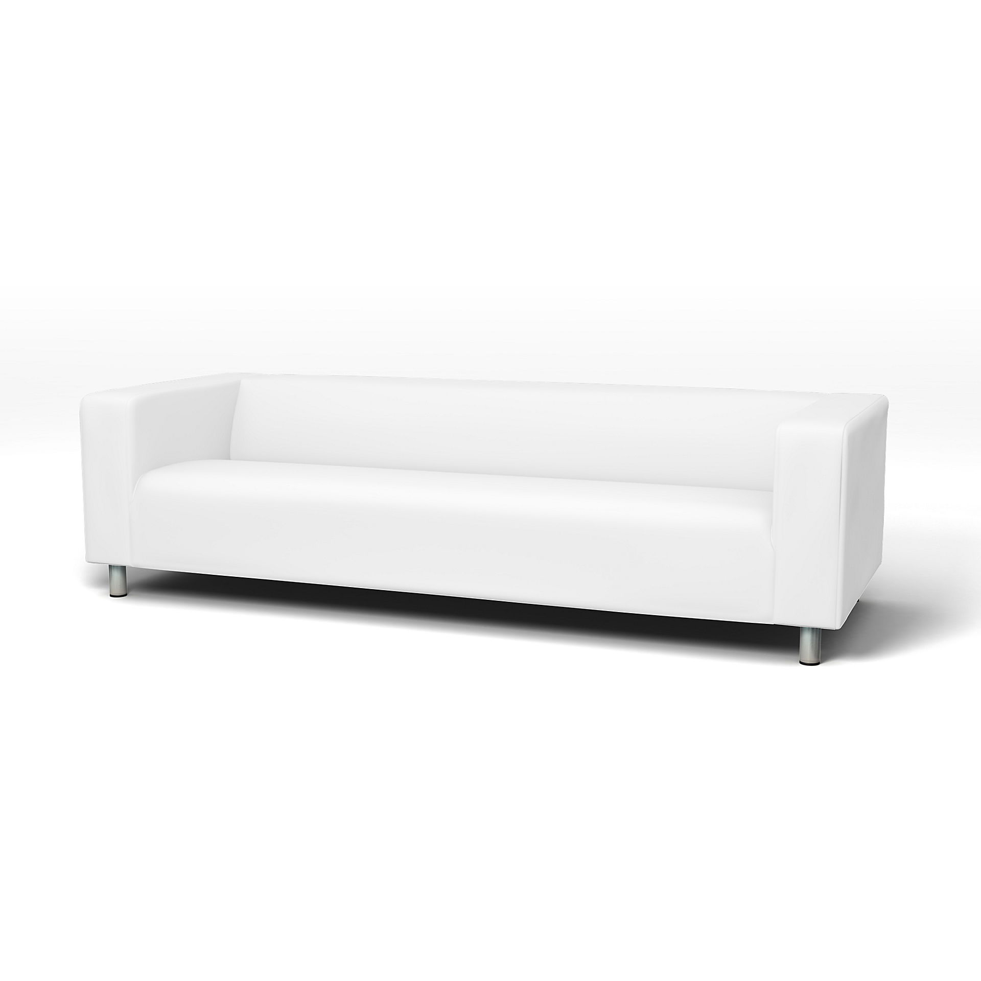 IKEA - Klippan 4 Seater Sofa Cover, Absolute White, Linen - Bemz