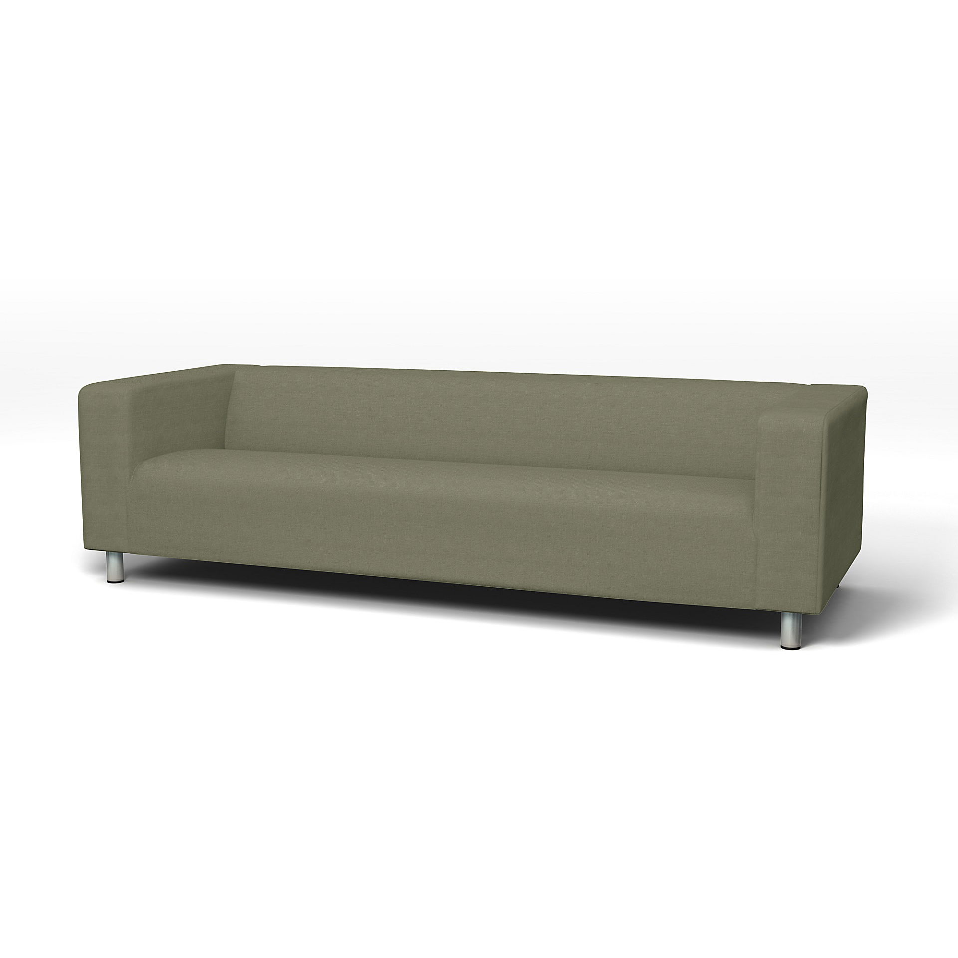 IKEA - Klippan 4 Seater Sofa Cover, Sage, Linen - Bemz
