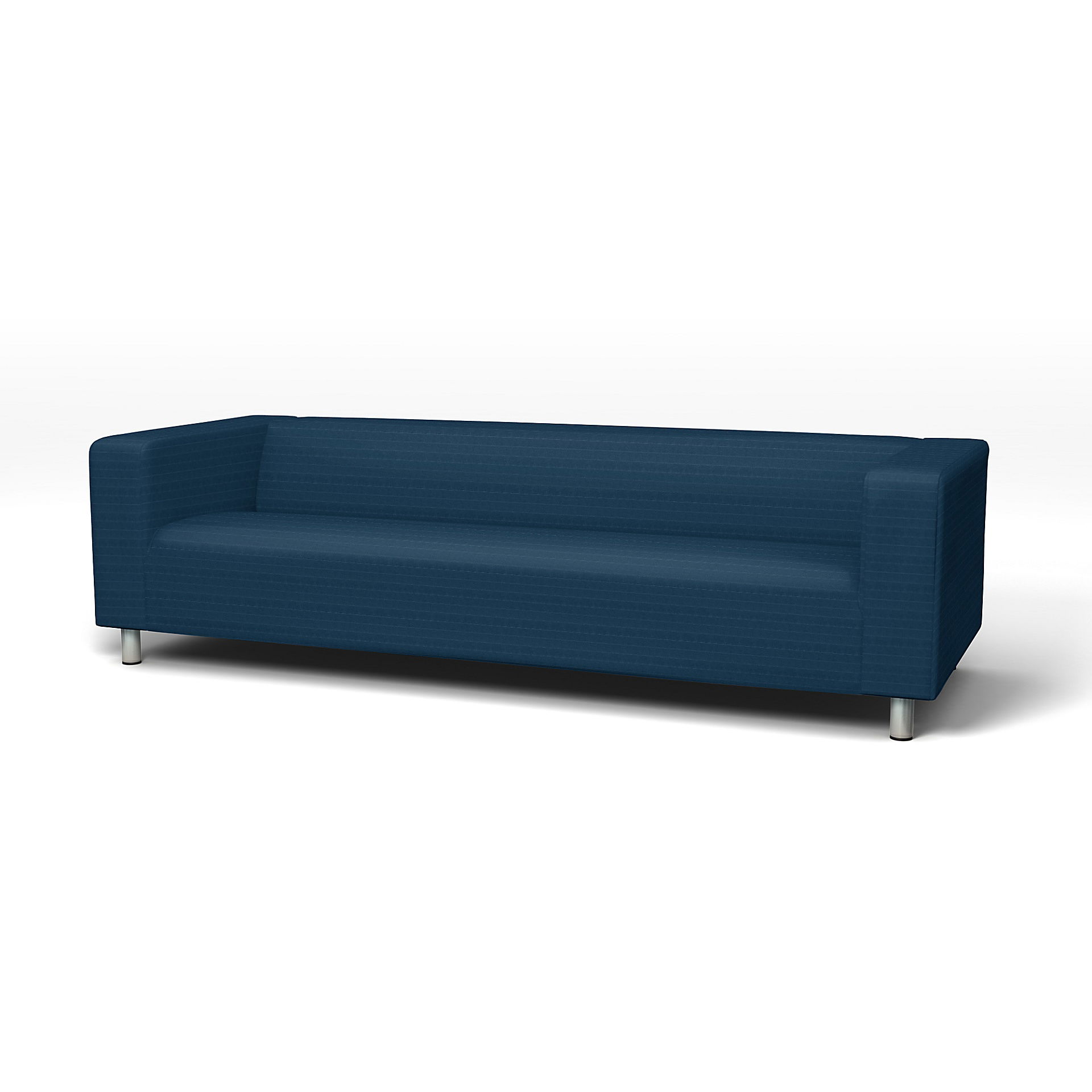 IKEA - Klippan 4 Seater Sofa Cover, Denim Blue, Velvet - Bemz