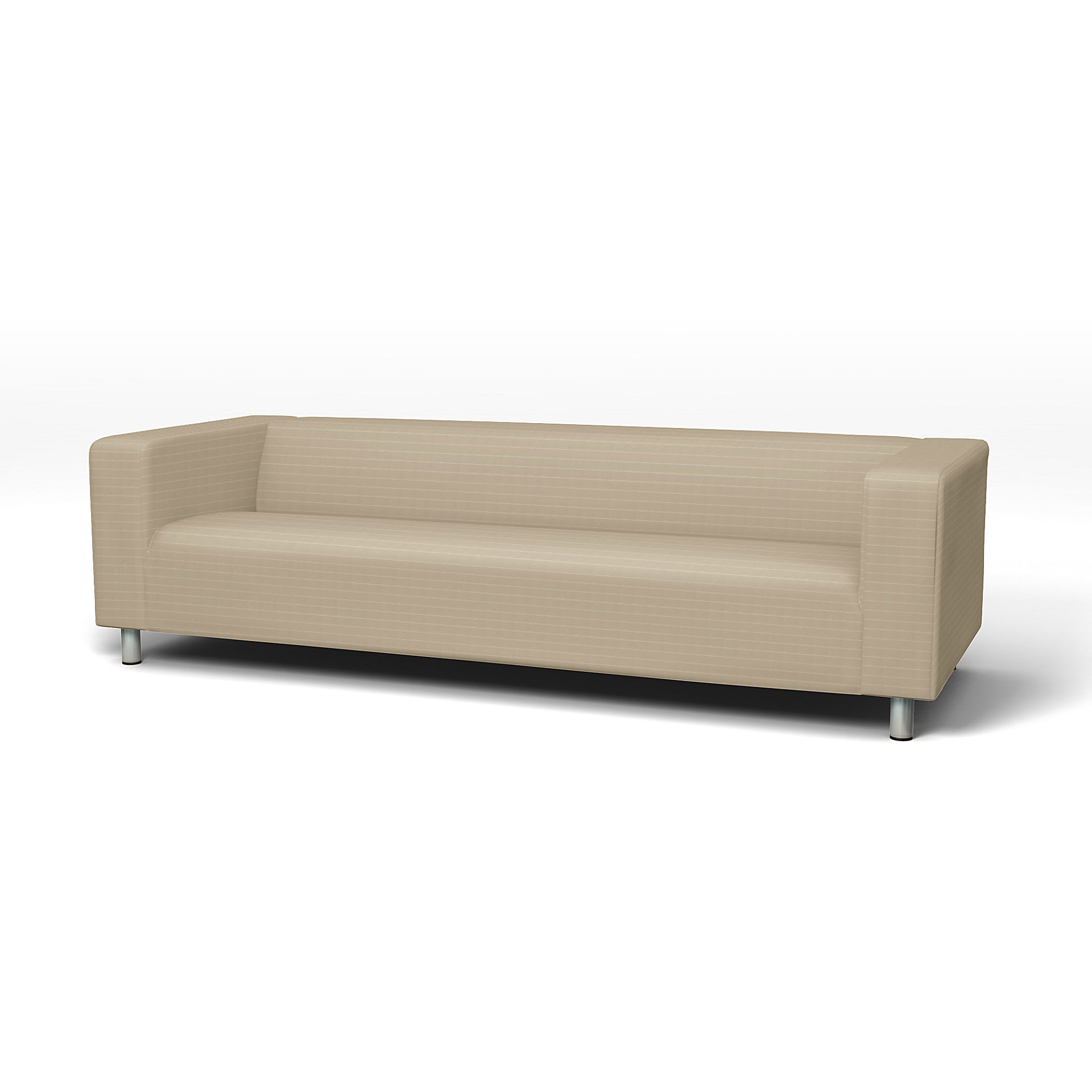 IKEA - Klippan 4 Seater Sofa Cover, Oyster, Velvet - Bemz