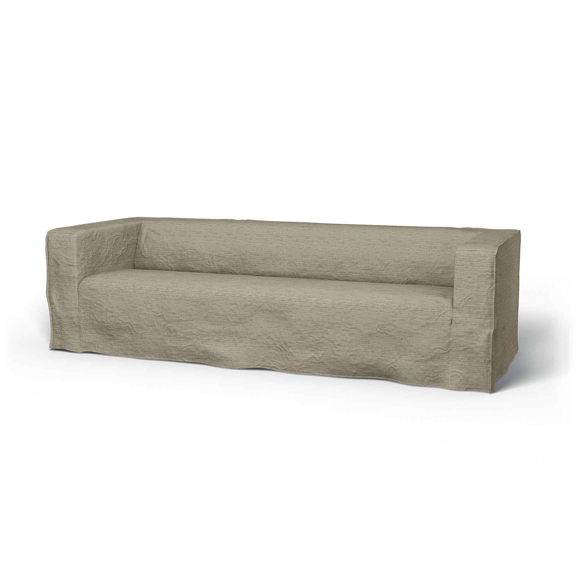 IKEA - Klippan 4 Seater Sofa Cover, Light Sand, Boucle & Texture - Bemz