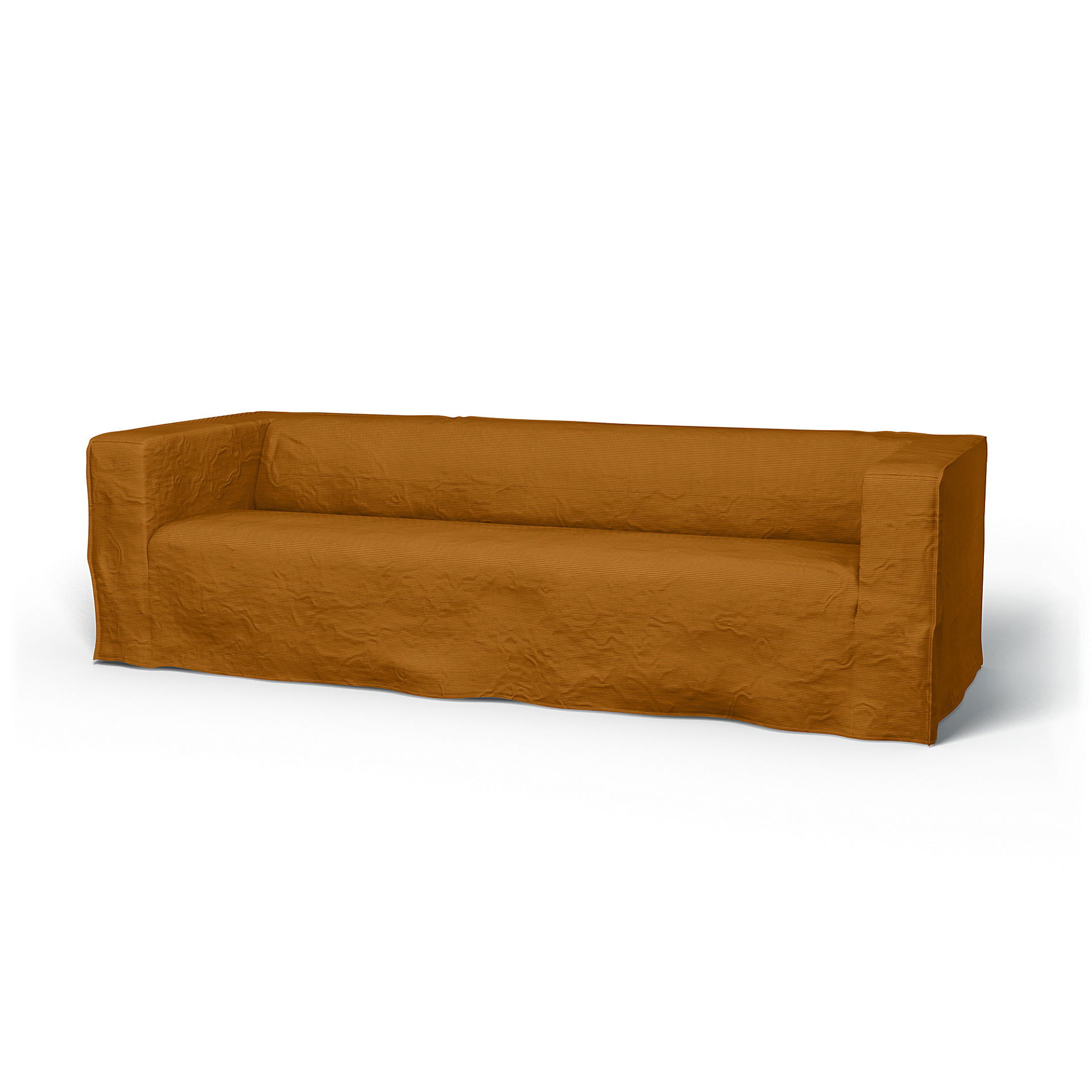 IKEA - Klippan 4 Seater Sofa Cover, Saffron, Corduroy - Bemz