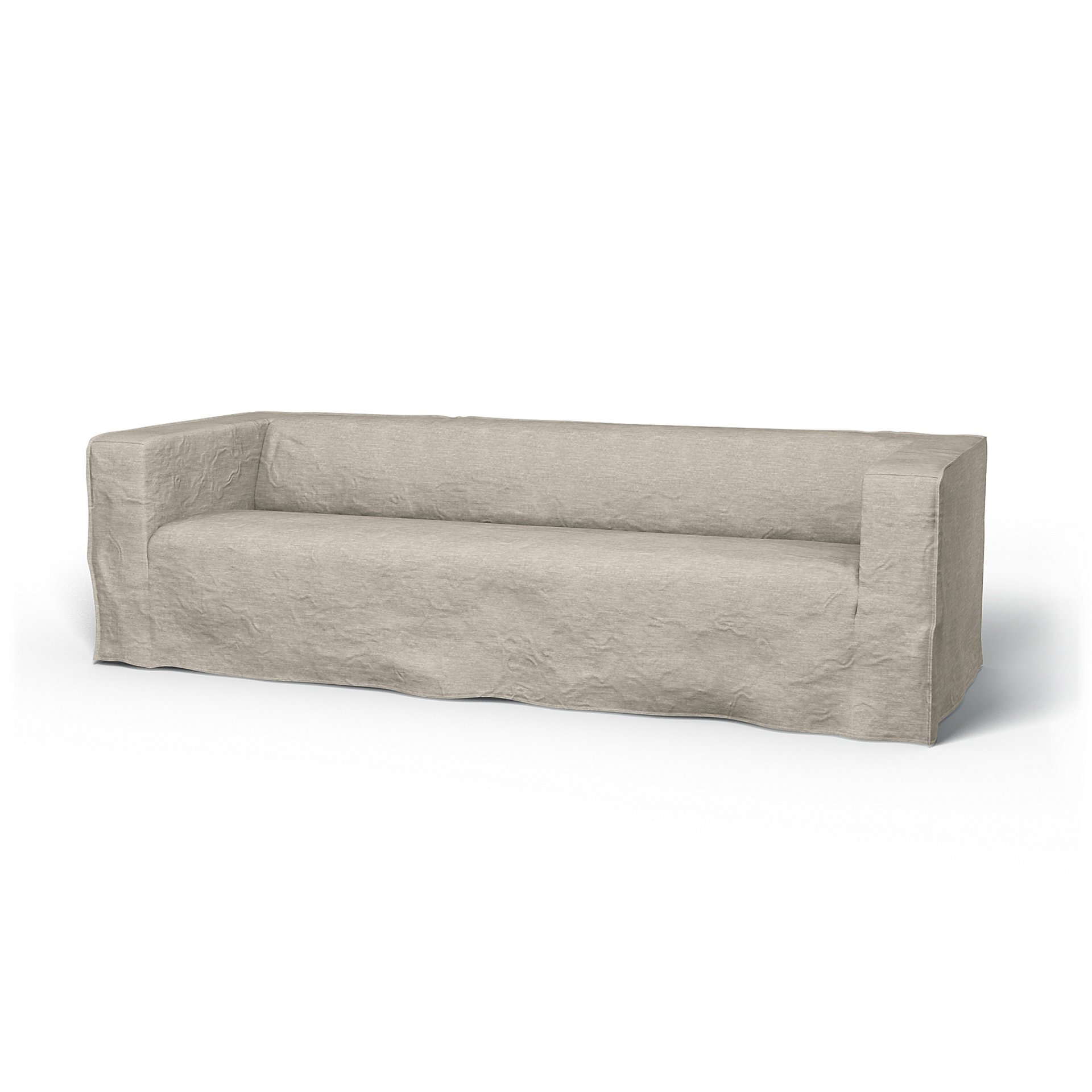 IKEA - Klippan 4 Seater Sofa Cover, Natural White, Velvet - Bemz