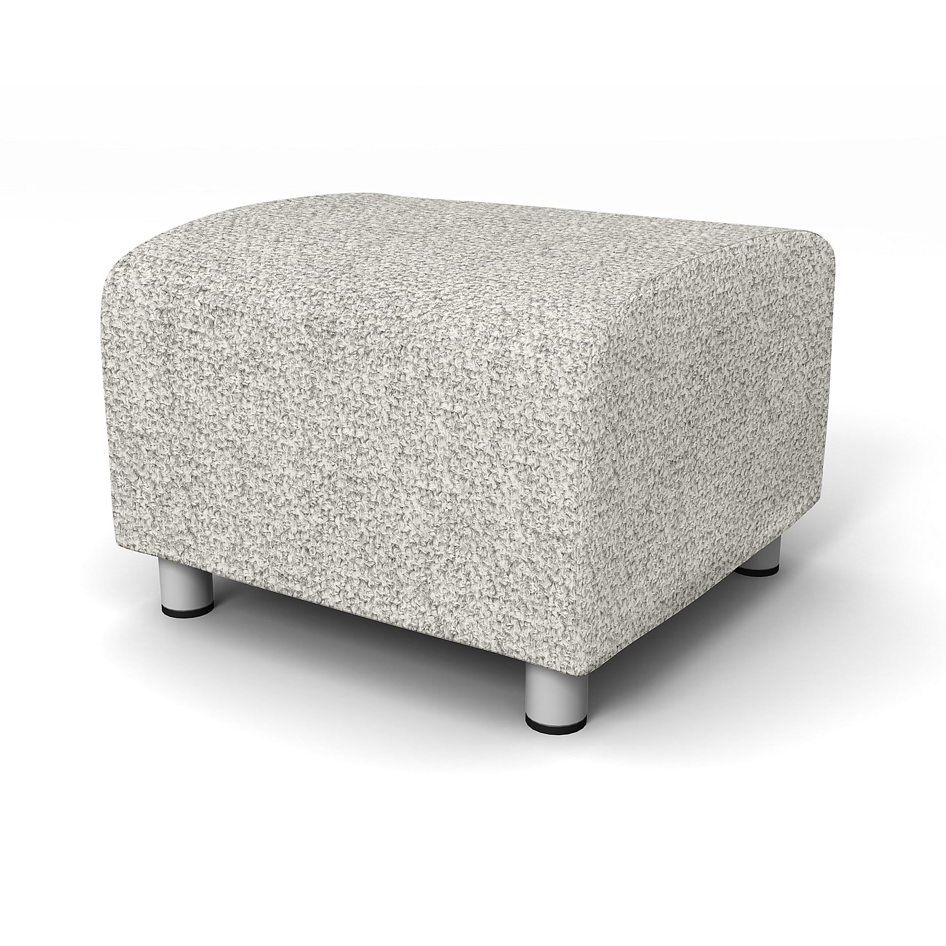 IKEA - Klippan Footstool Cover, Driftwood, Bouclé & Texture - Bemz