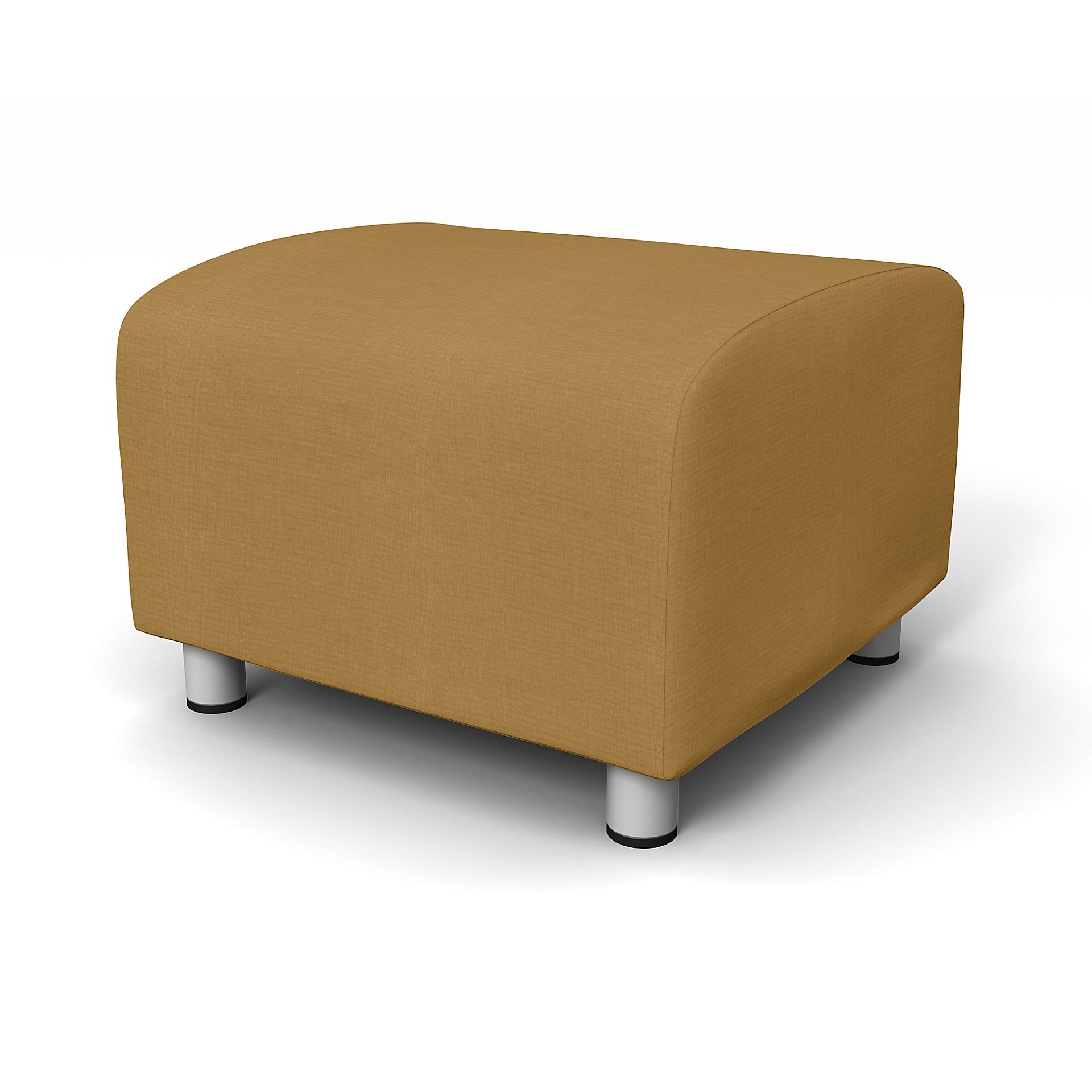 IKEA - Klippan Footstool Cover, Dusty Yellow, Linen - Bemz