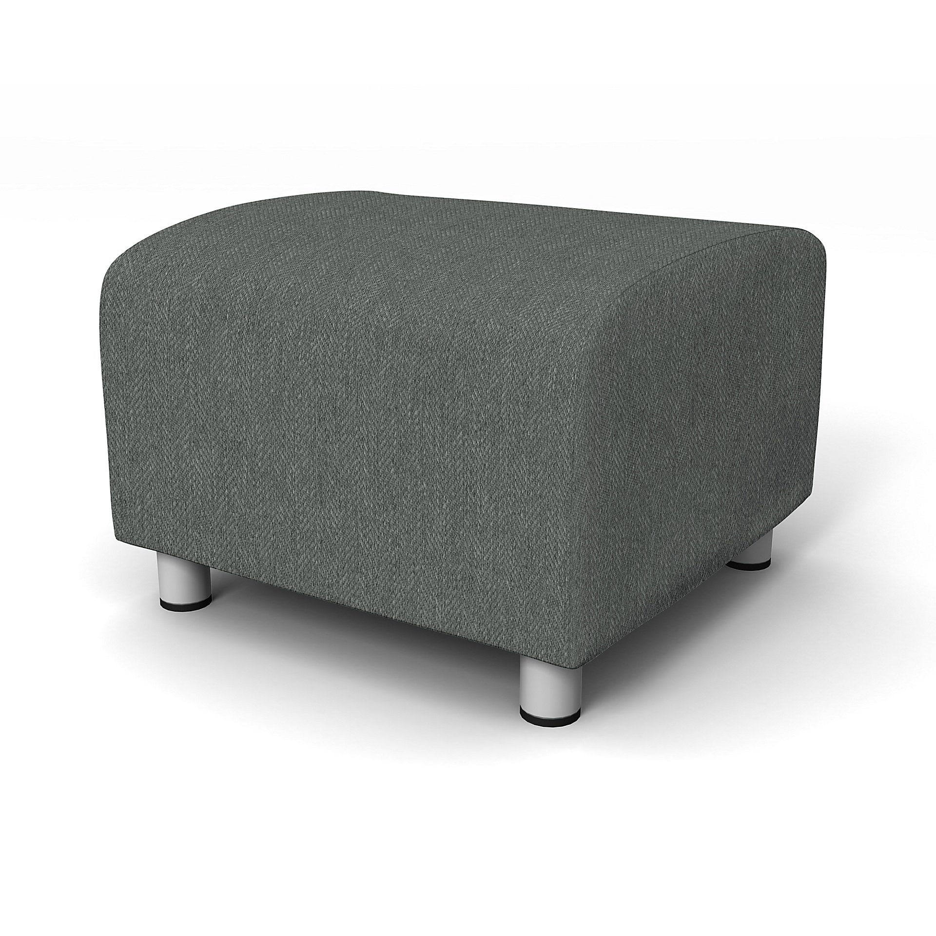 IKEA - Klippan Footstool Cover, Laurel, Boucle & Texture - Bemz