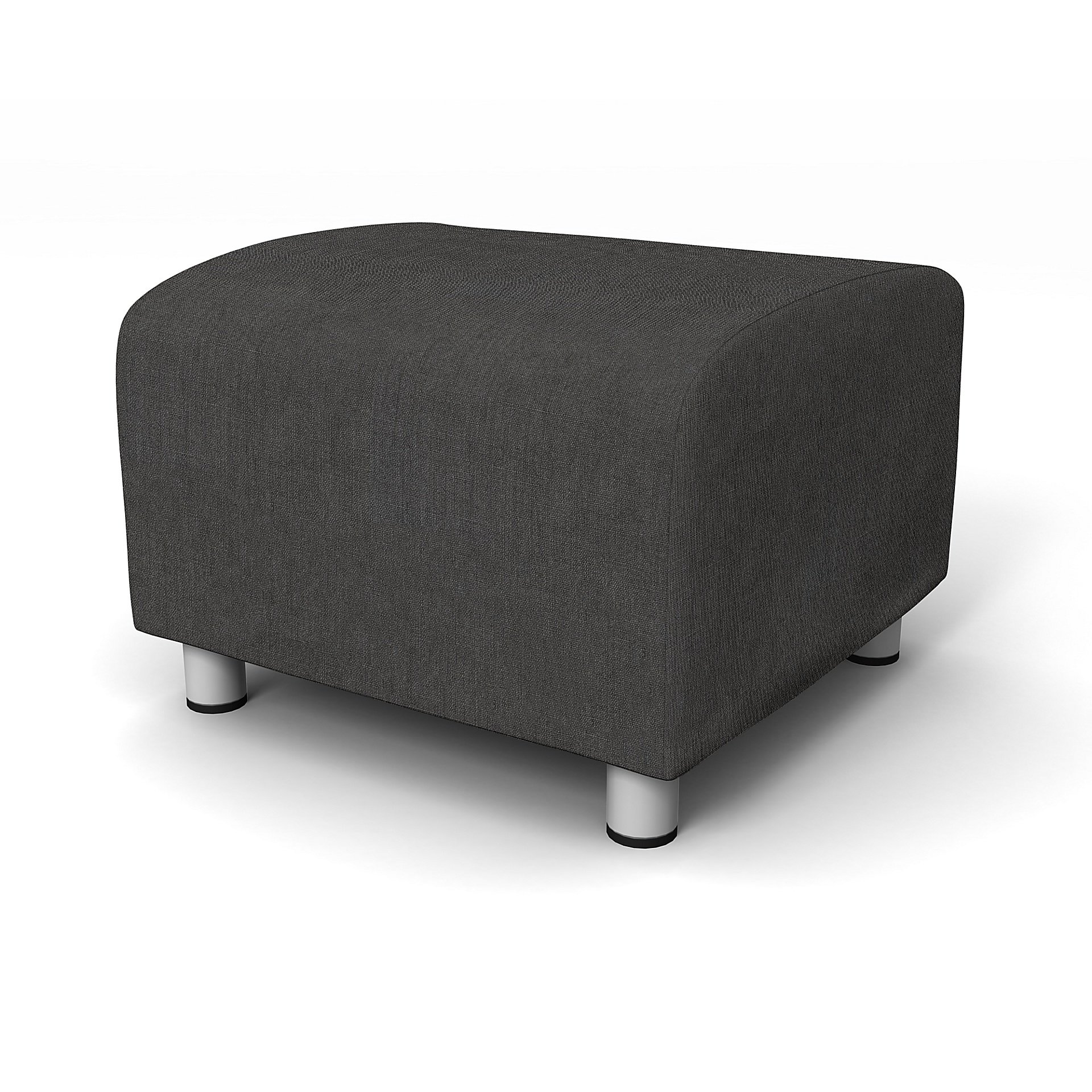 IKEA - Klippan Footstool Cover, Espresso, Linen - Bemz