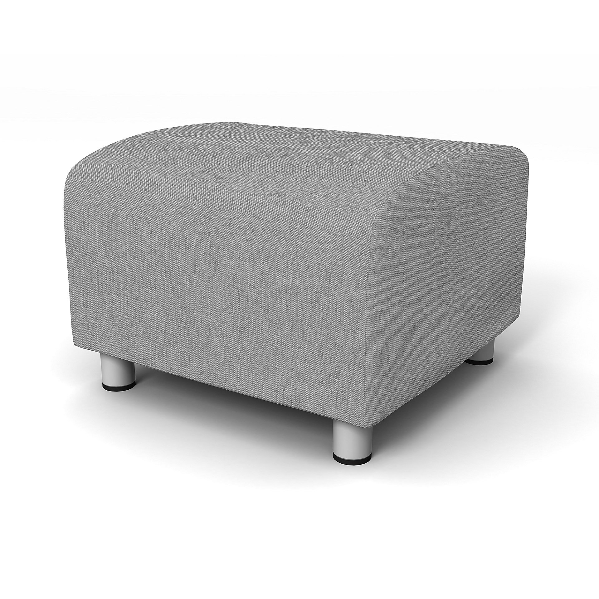 IKEA - Klippan Footstool Cover, Graphite, Linen - Bemz