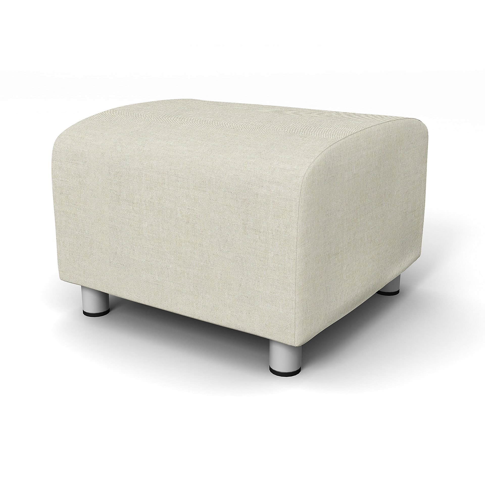 IKEA - Klippan Footstool Cover, Natural, Linen - Bemz