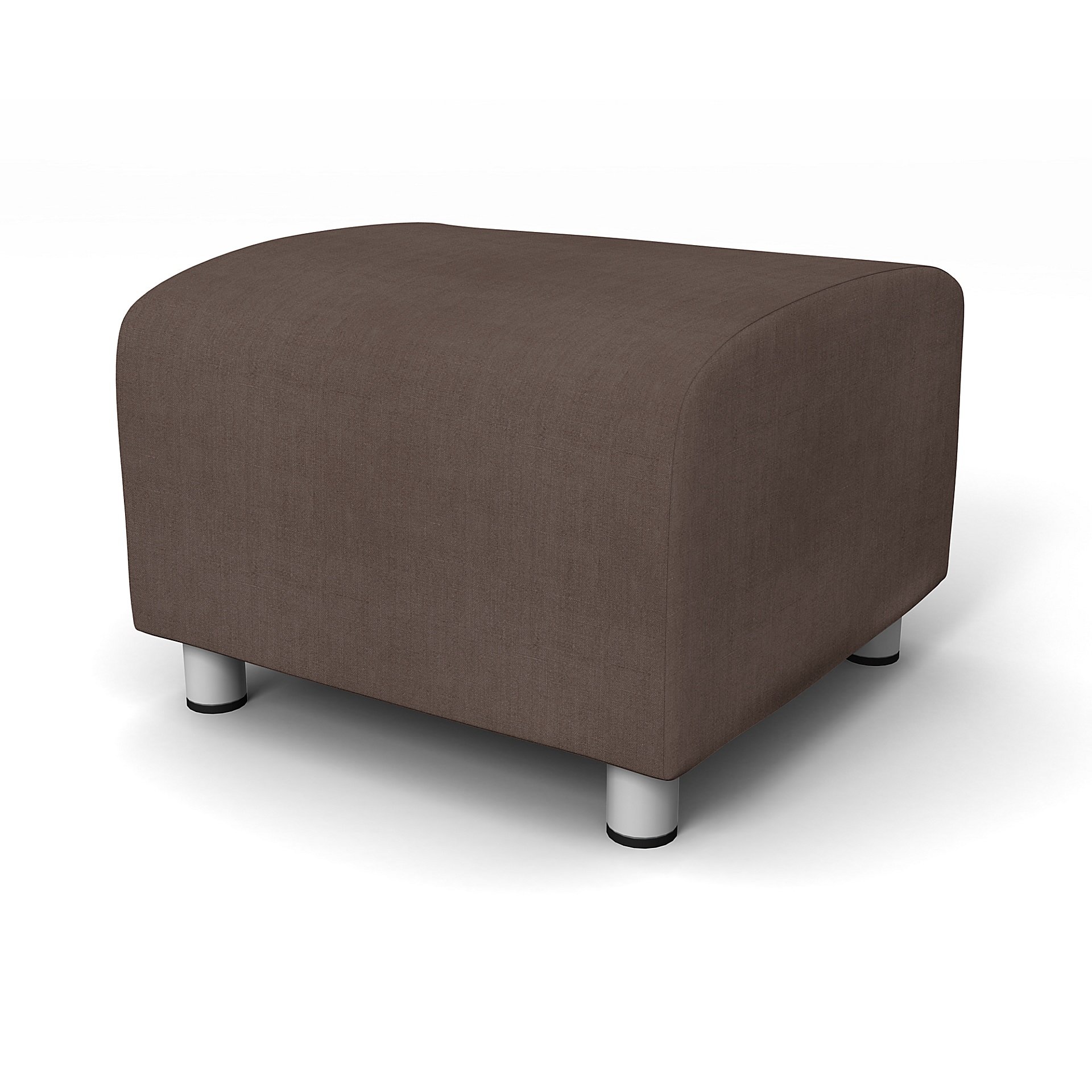 IKEA - Klippan Footstool Cover, Cocoa, Linen - Bemz