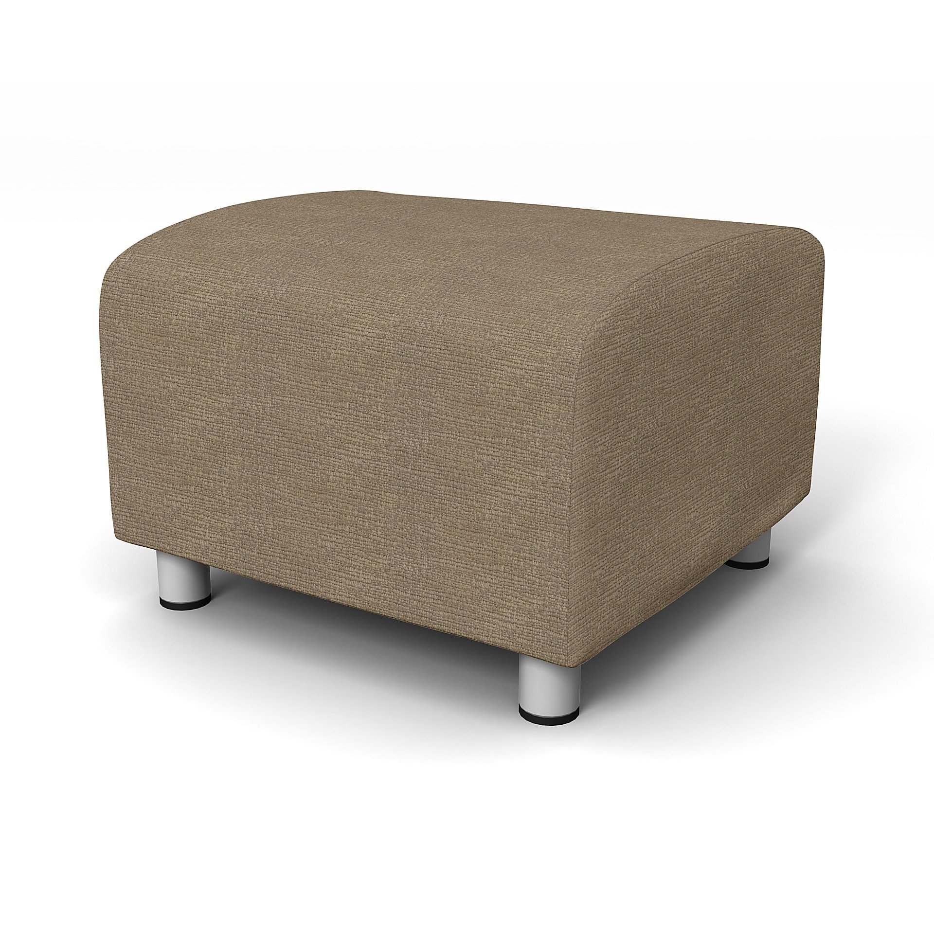 IKEA - Klippan Footstool Cover, Camel, Boucle & Texture - Bemz