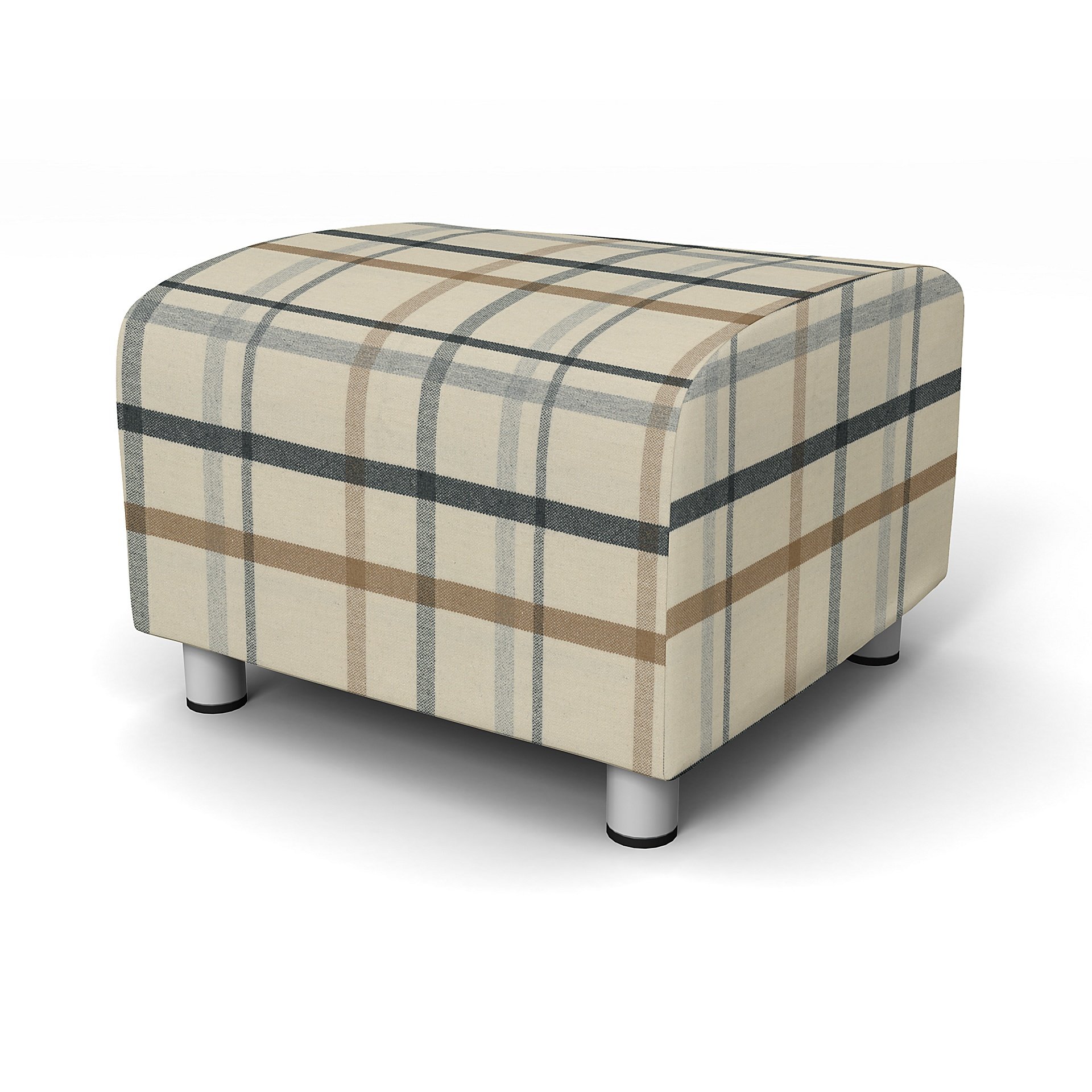 IKEA - Klippan Footstool Cover, Fawn Brown, Wool - Bemz