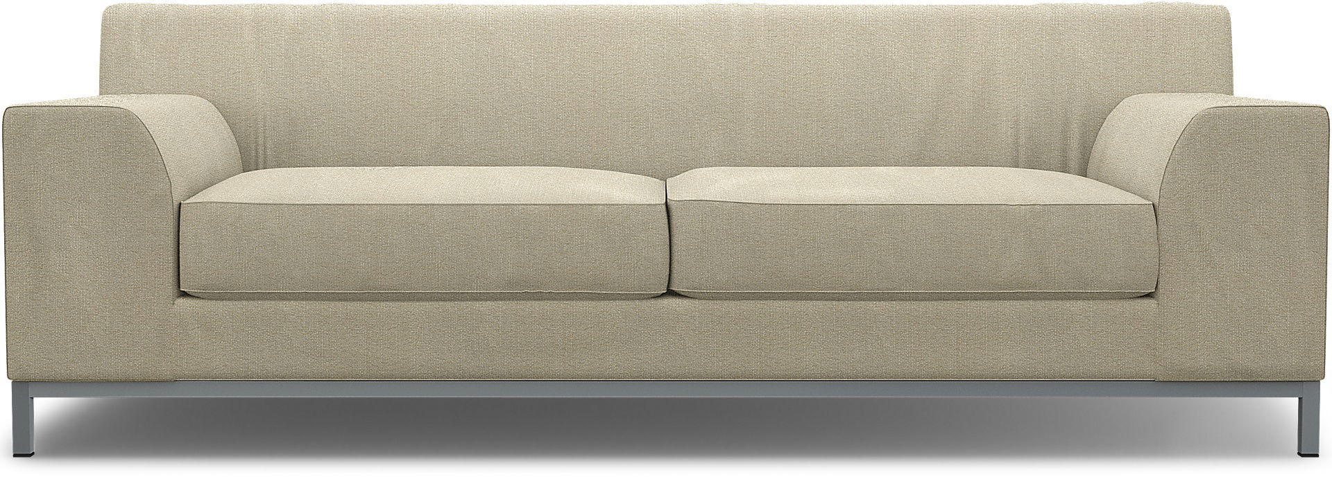 IKEA - Kramfors 3 Seater Sofa Cover, Cream, Bouclé & Texture - Bemz