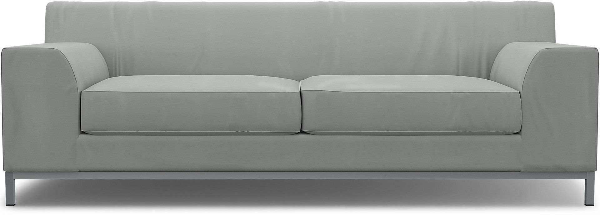 IKEA - Kramfors 3 Seater Sofa Cover, Silver Grey, Cotton - Bemz