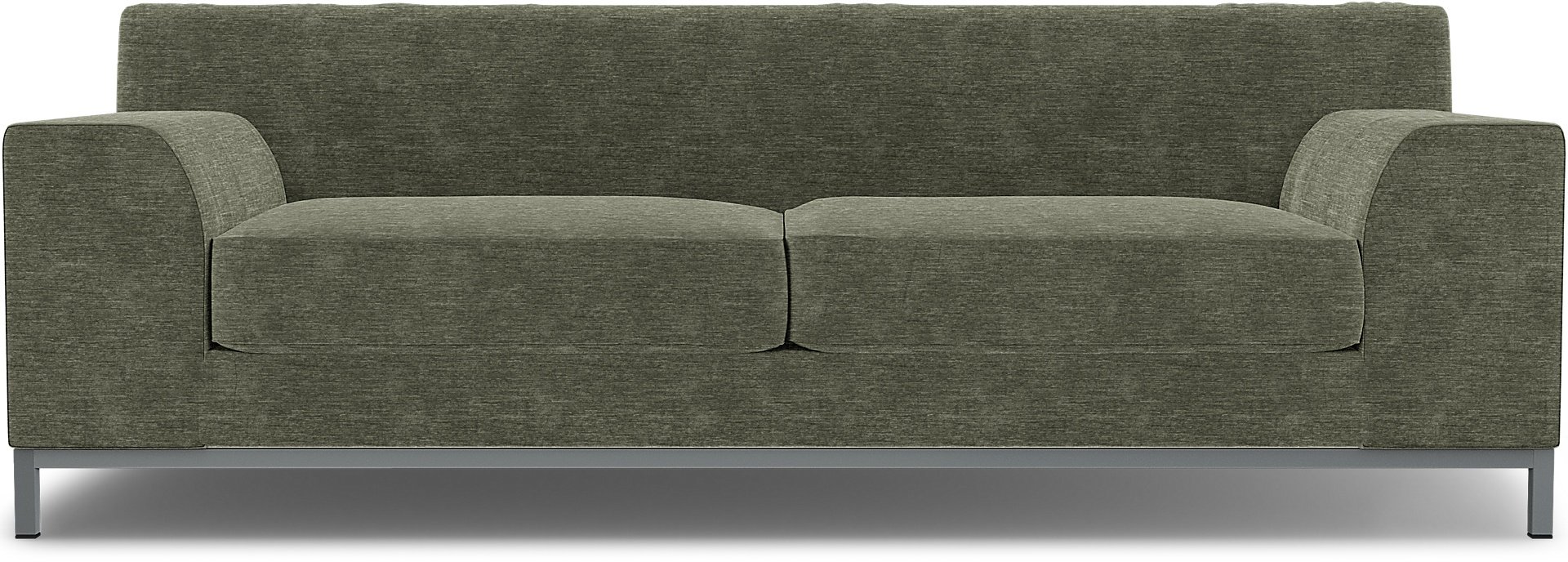 IKEA - Kramfors 3 Seater Sofa Cover, Green Grey, Velvet - Bemz