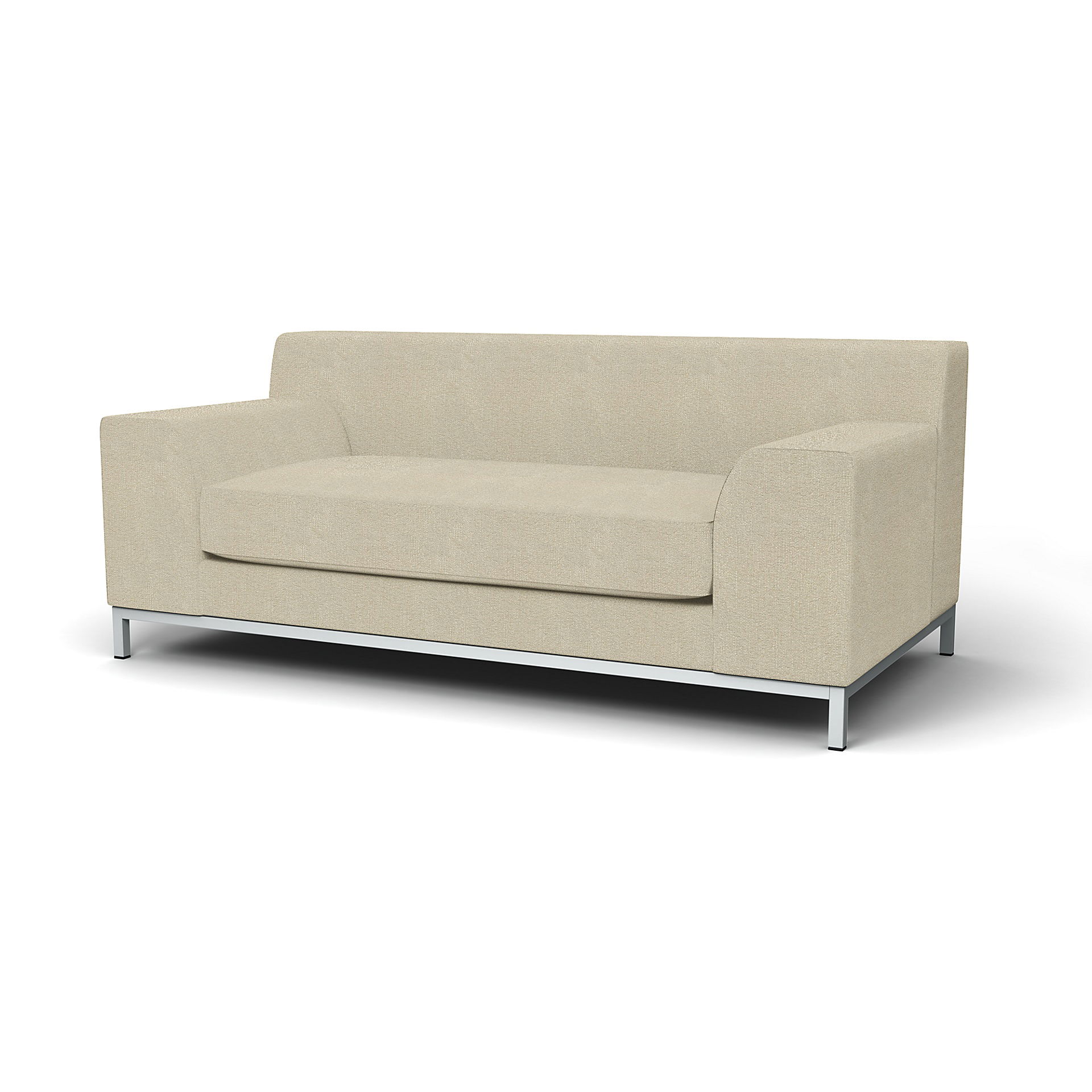 IKEA - Kramfors 2 Seater Sofa Cover, Cream, Bouclé & Texture - Bemz