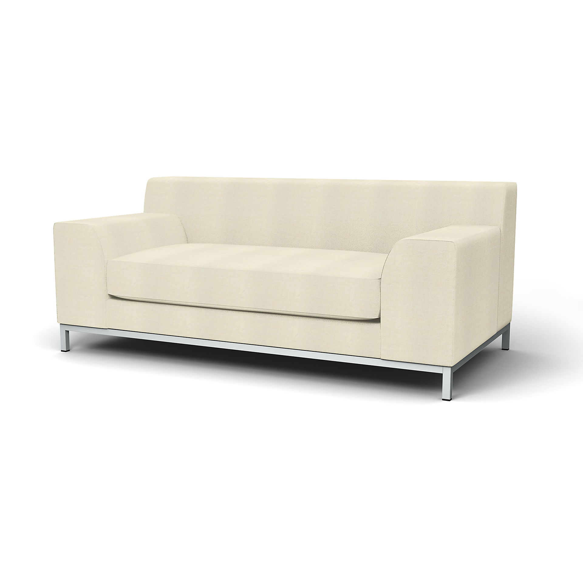IKEA - Överdrag till Kramfors 2-sitssoffa, White, Linne - Bemz
