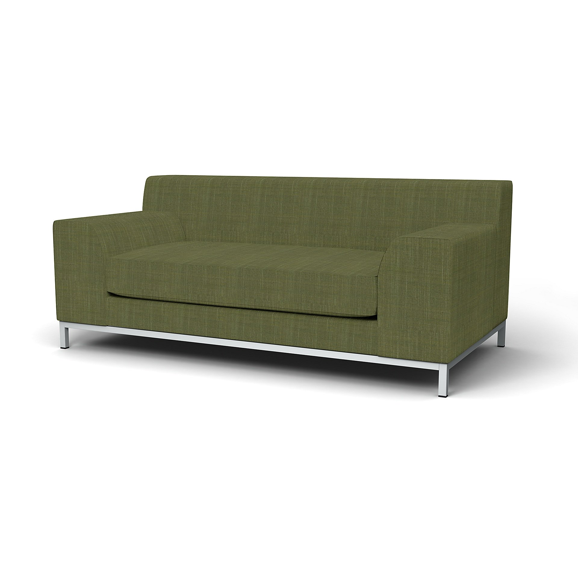 IKEA - Kramfors 2 Seater Sofa Cover, Moss Green, Boucle & Texture - Bemz