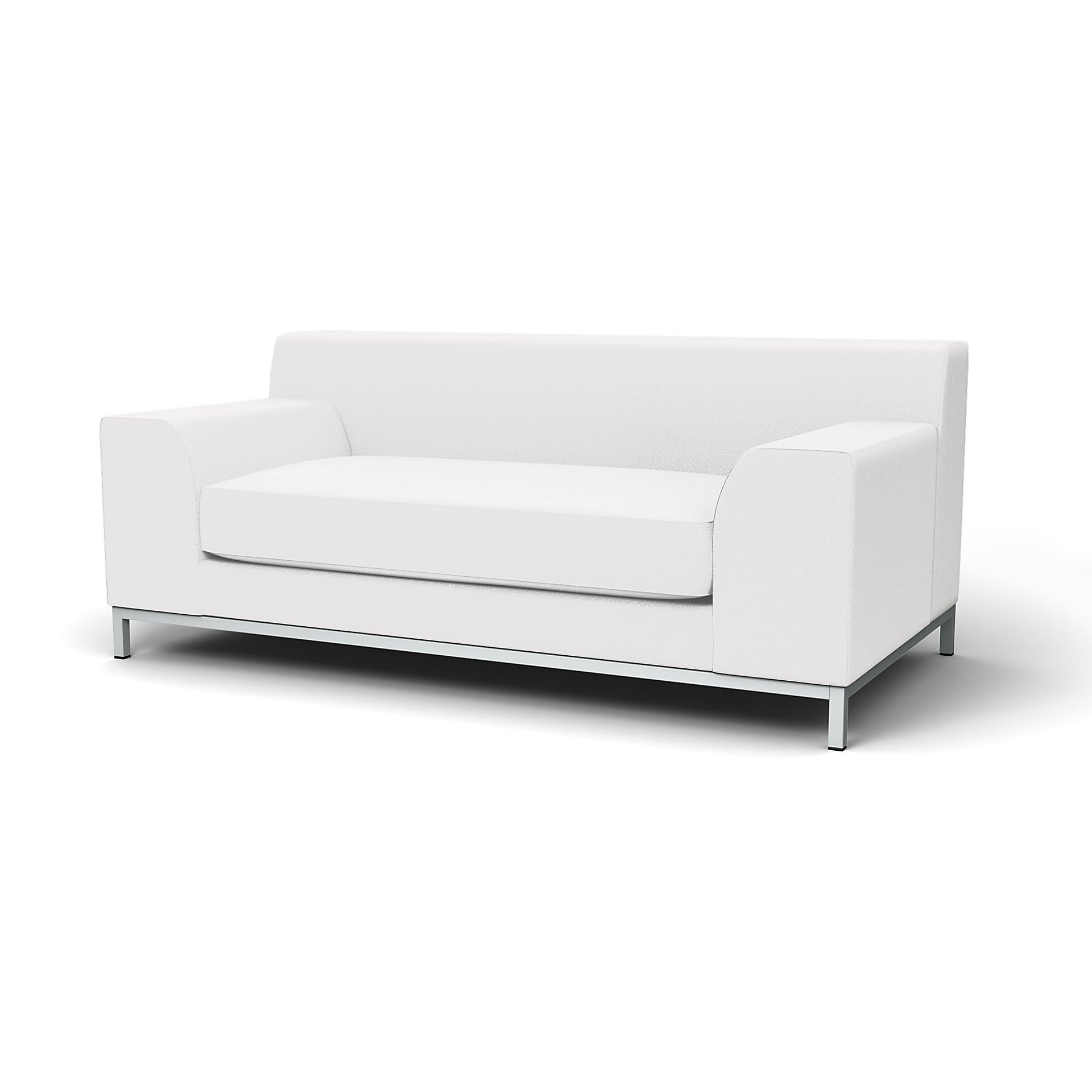 IKEA - Kramfors 2 Seater Sofa Cover, Absolute White, Cotton - Bemz