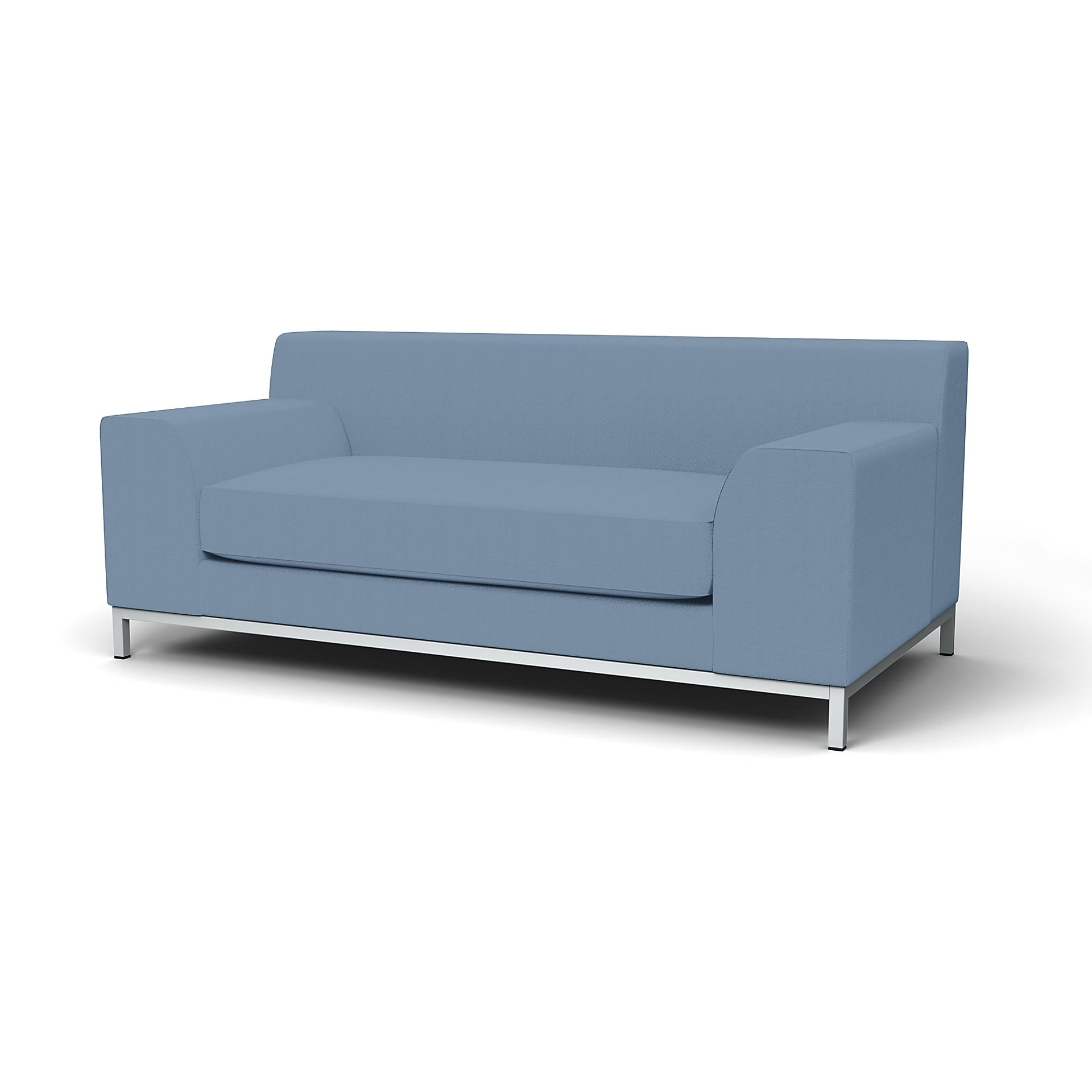 IKEA - Kramfors 2 Seater Sofa Cover, Dusty Blue, Cotton - Bemz