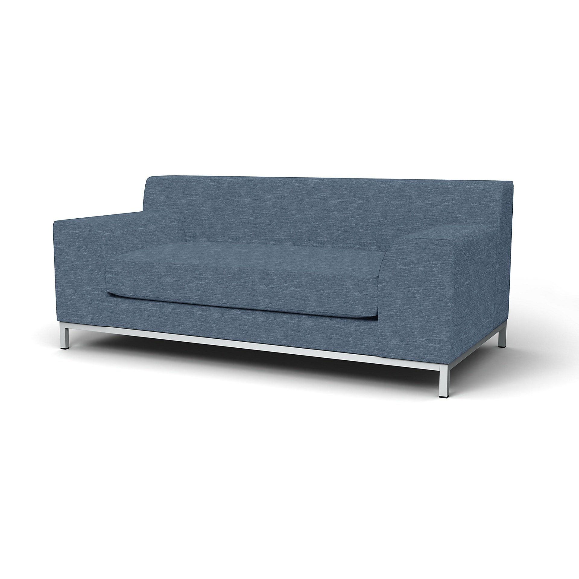 IKEA - Kramfors 2 Seater Sofa Cover, Mineral Blue, Velvet - Bemz