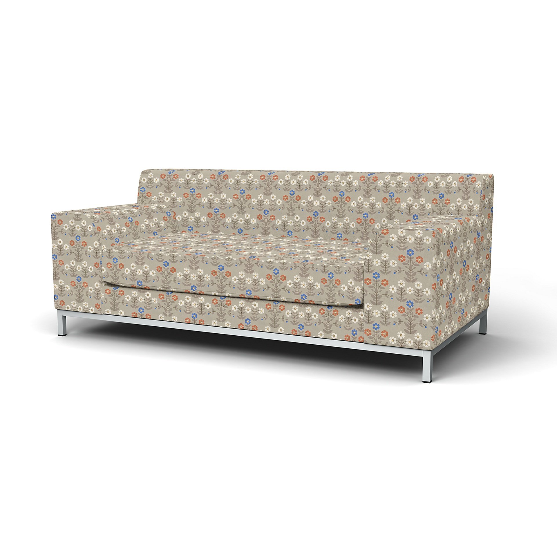 IKEA - Kramfors 2 Seater Sofa Cover, Sippor Blue/Orange, BEMZ x BORASTAPETER COLLECTION - Bemz