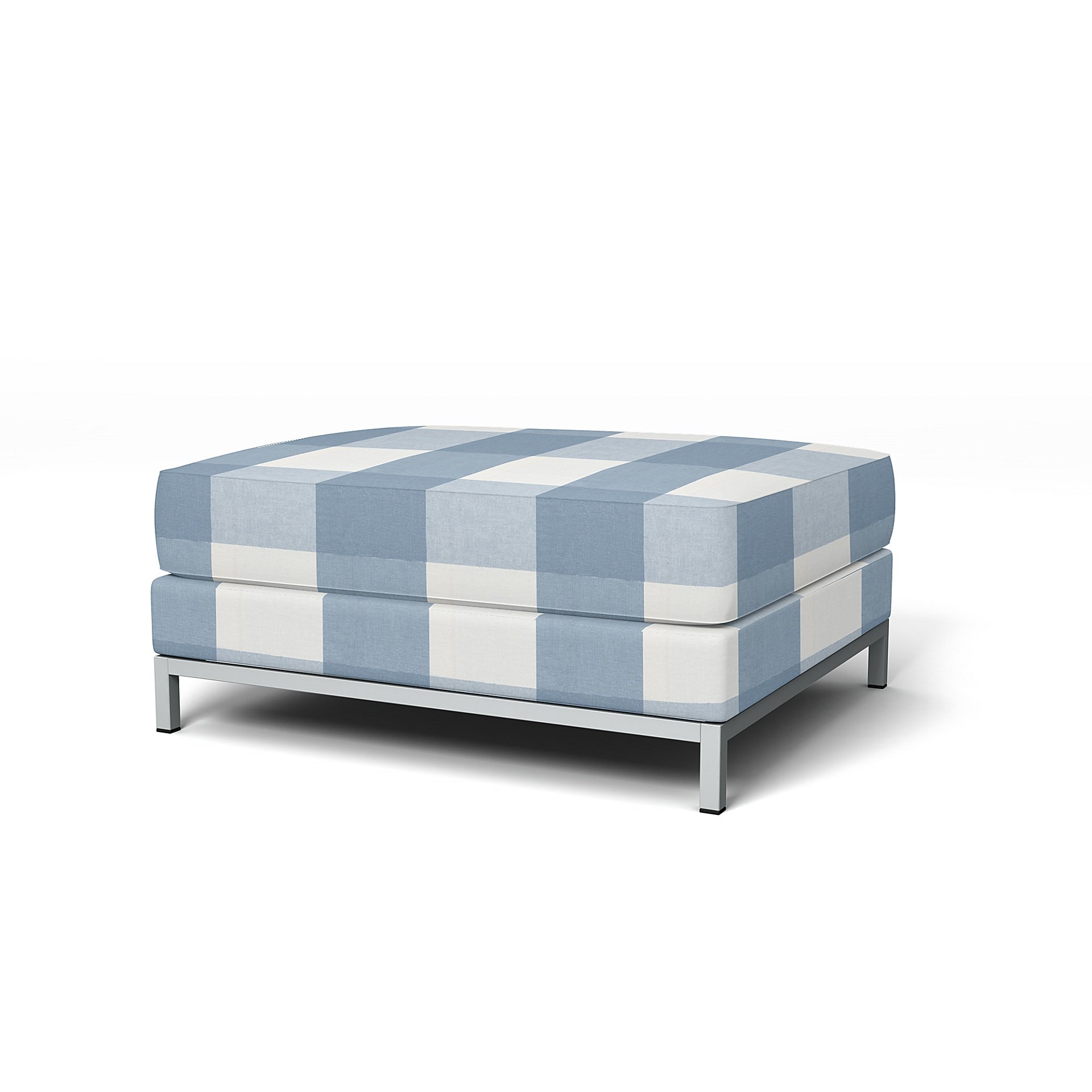 IKEA - Kramfors Footstool Cover, Sky Blue, Linen - Bemz