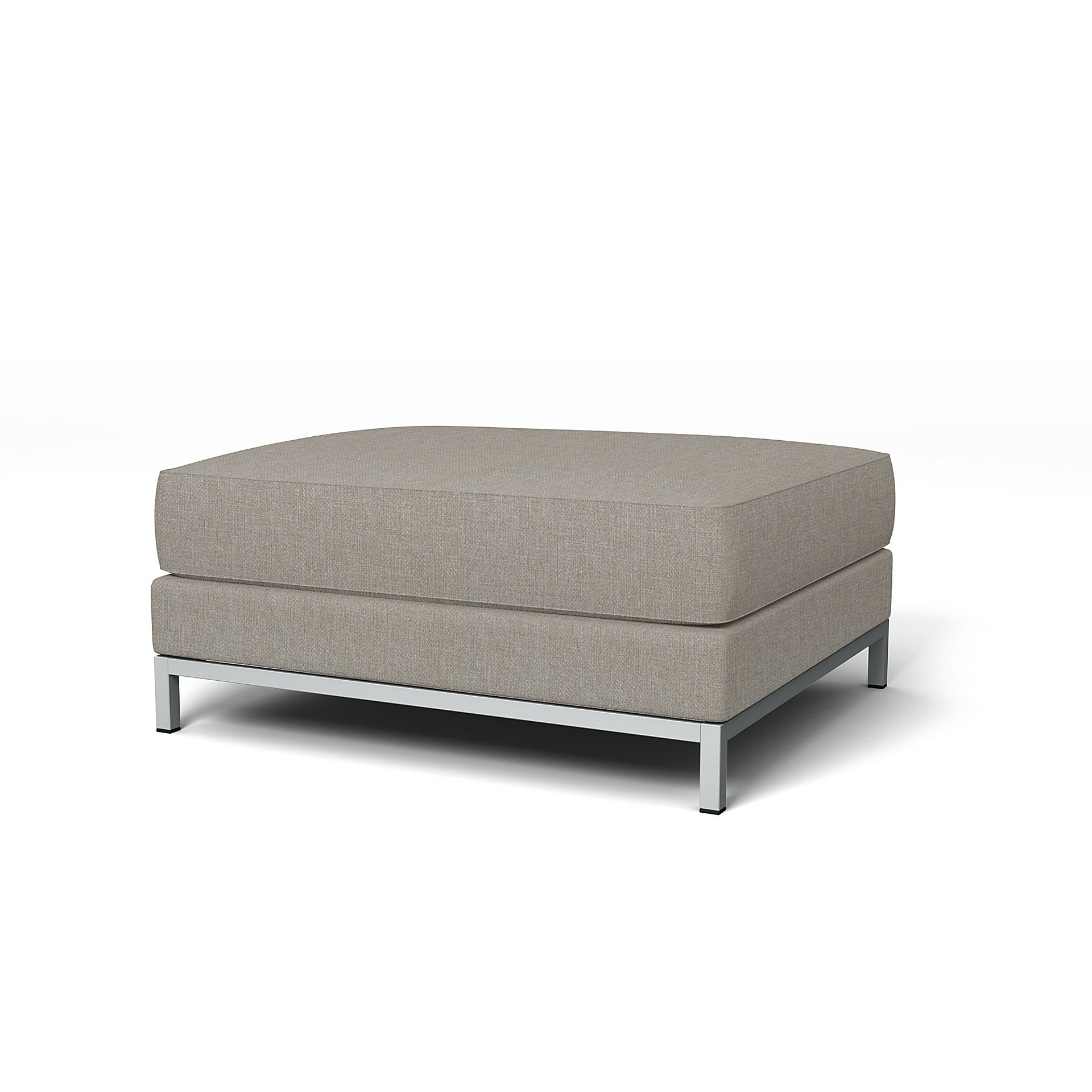 IKEA - Kramfors Footstool Cover, Greige, Boucle & Texture - Bemz