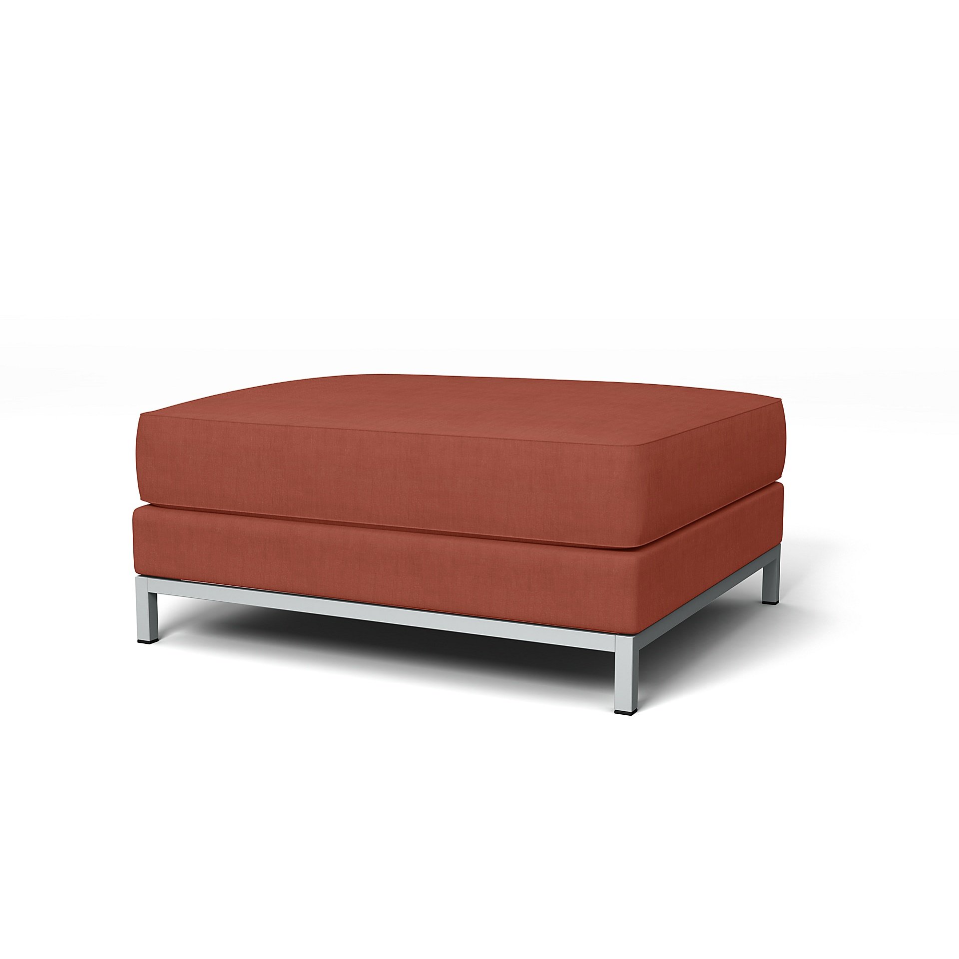 IKEA - Kramfors Footstool Cover, Terracotta, Linen - Bemz