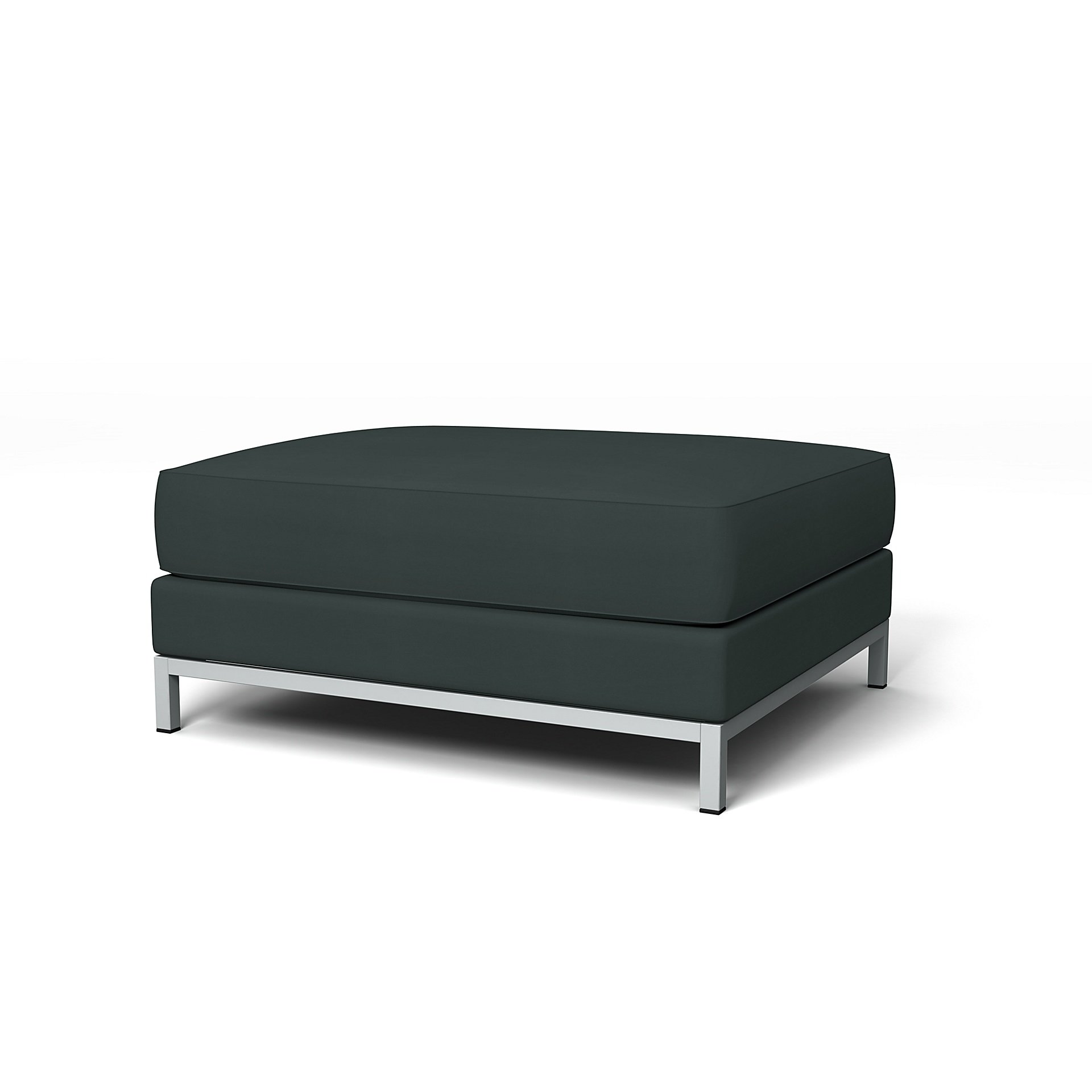 IKEA - Kramfors Footstool Cover, Graphite Grey, Cotton - Bemz