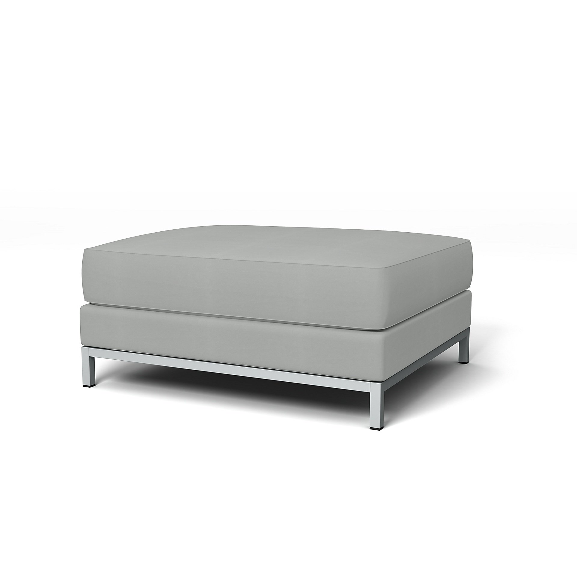IKEA - Kramfors Footstool Cover, Silver Grey, Cotton - Bemz