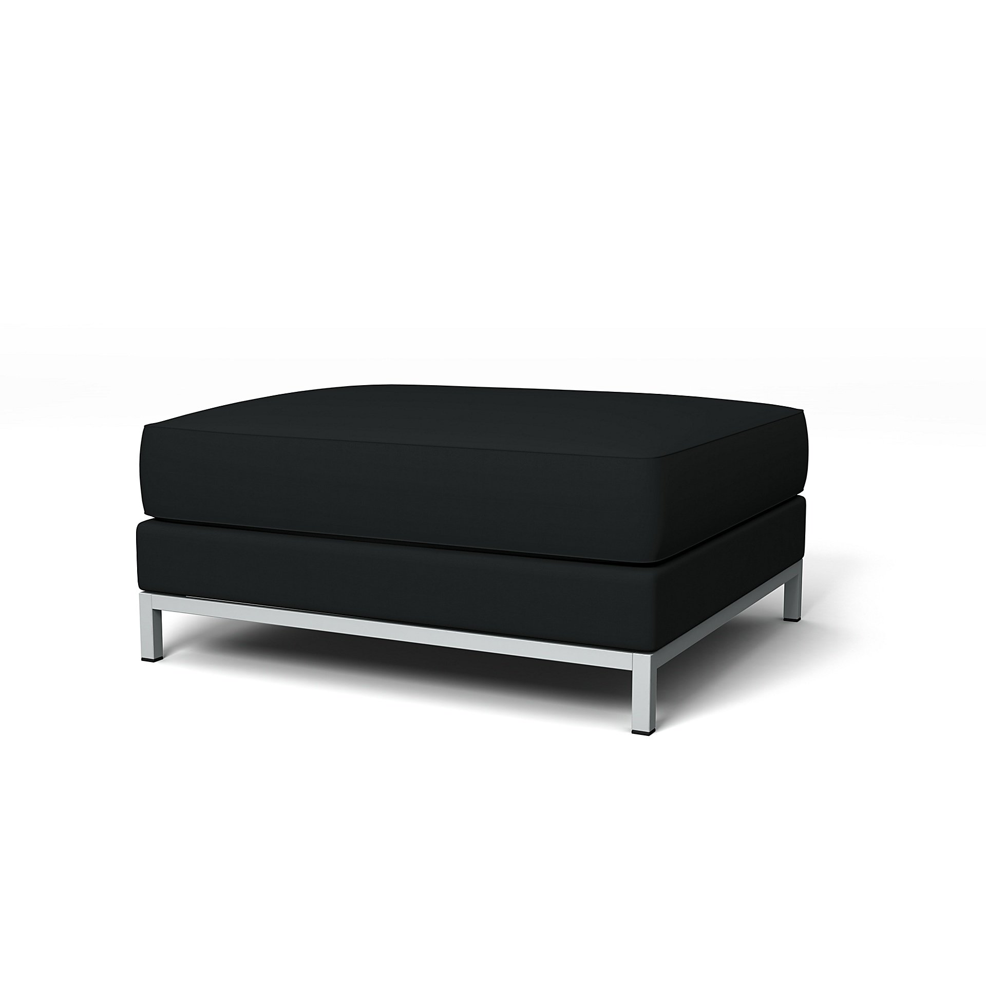 IKEA - Kramfors Footstool Cover, Jet Black, Cotton - Bemz