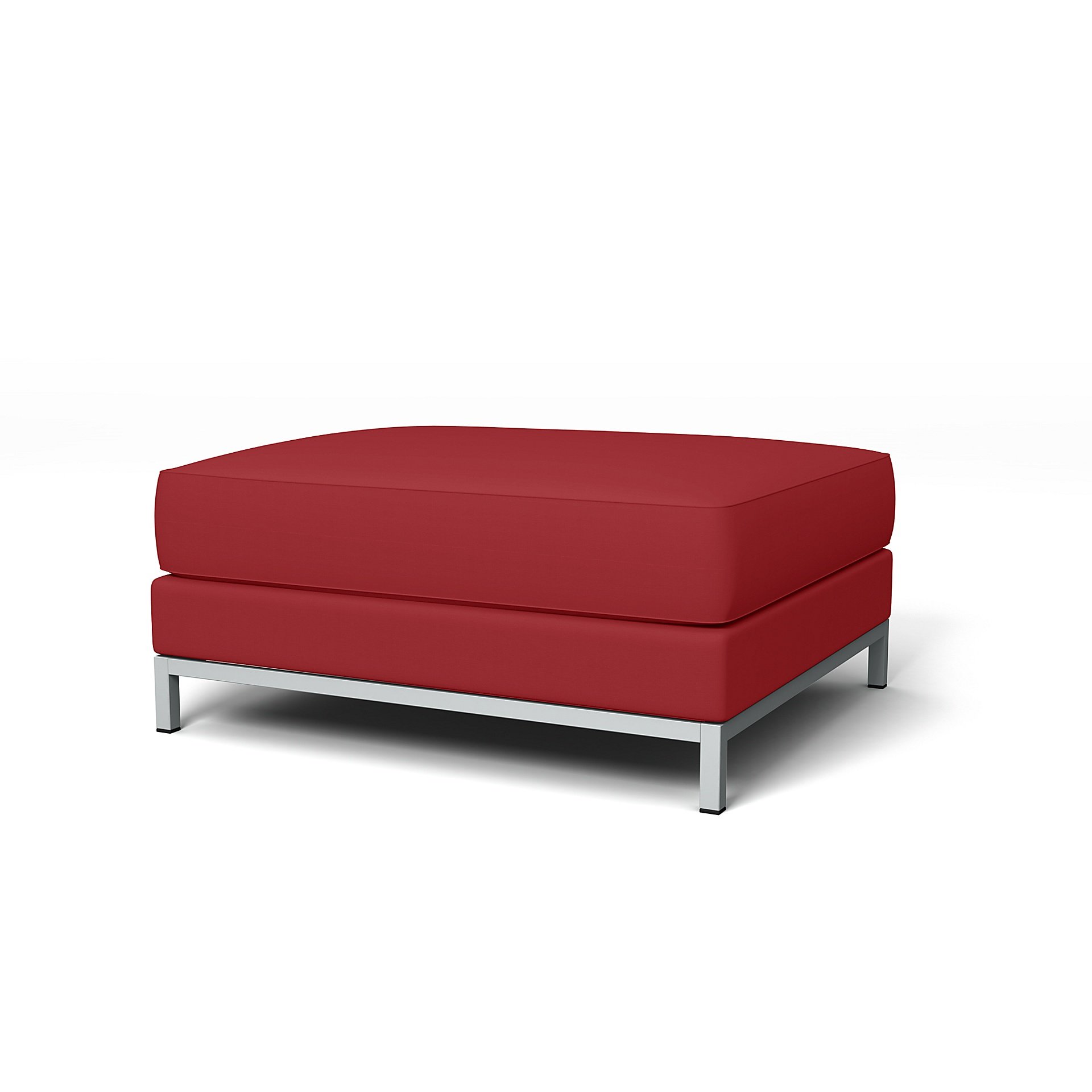 IKEA - Kramfors Footstool Cover, Scarlet Red, Cotton - Bemz