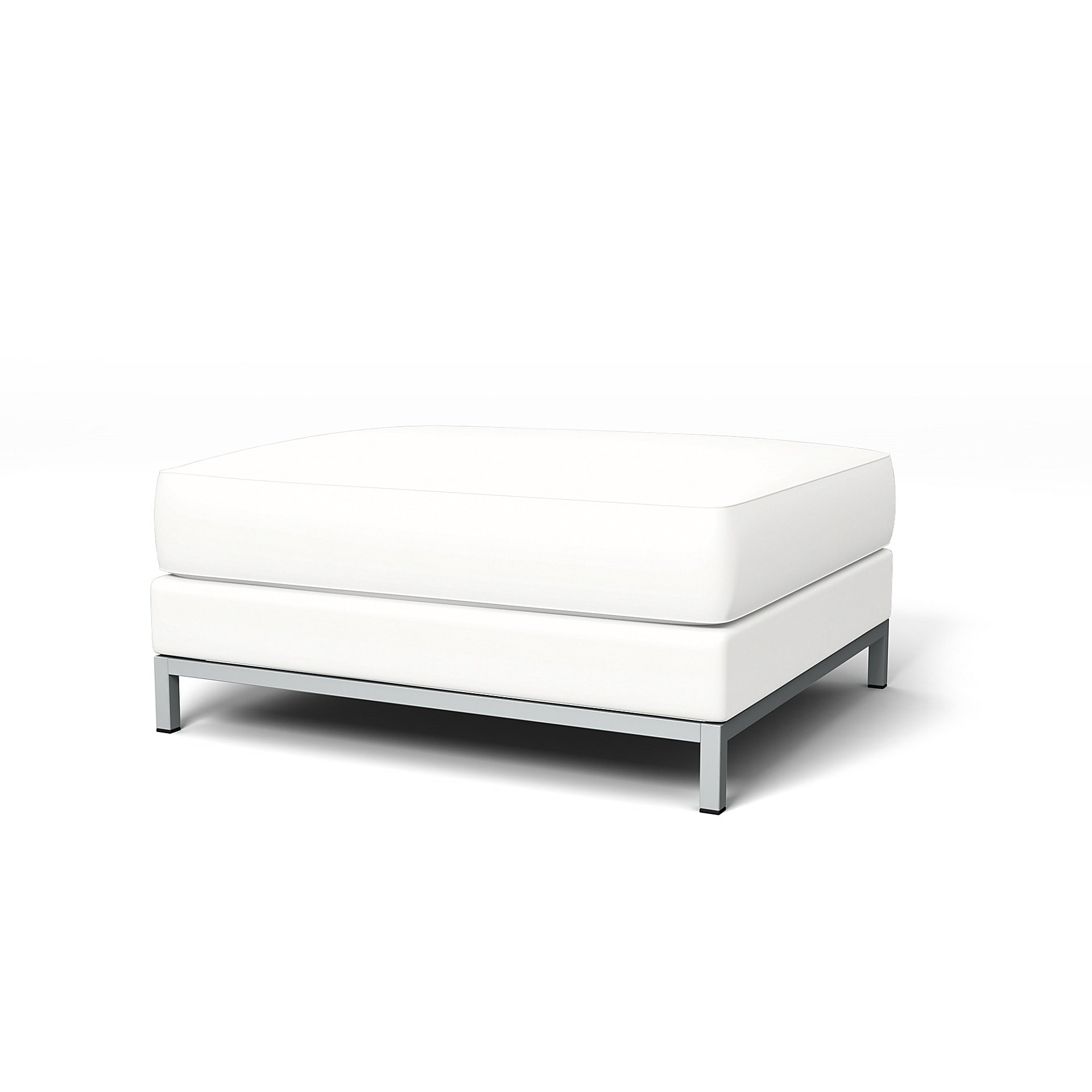 IKEA - Kramfors Footstool Cover, Absolute White, Linen - Bemz