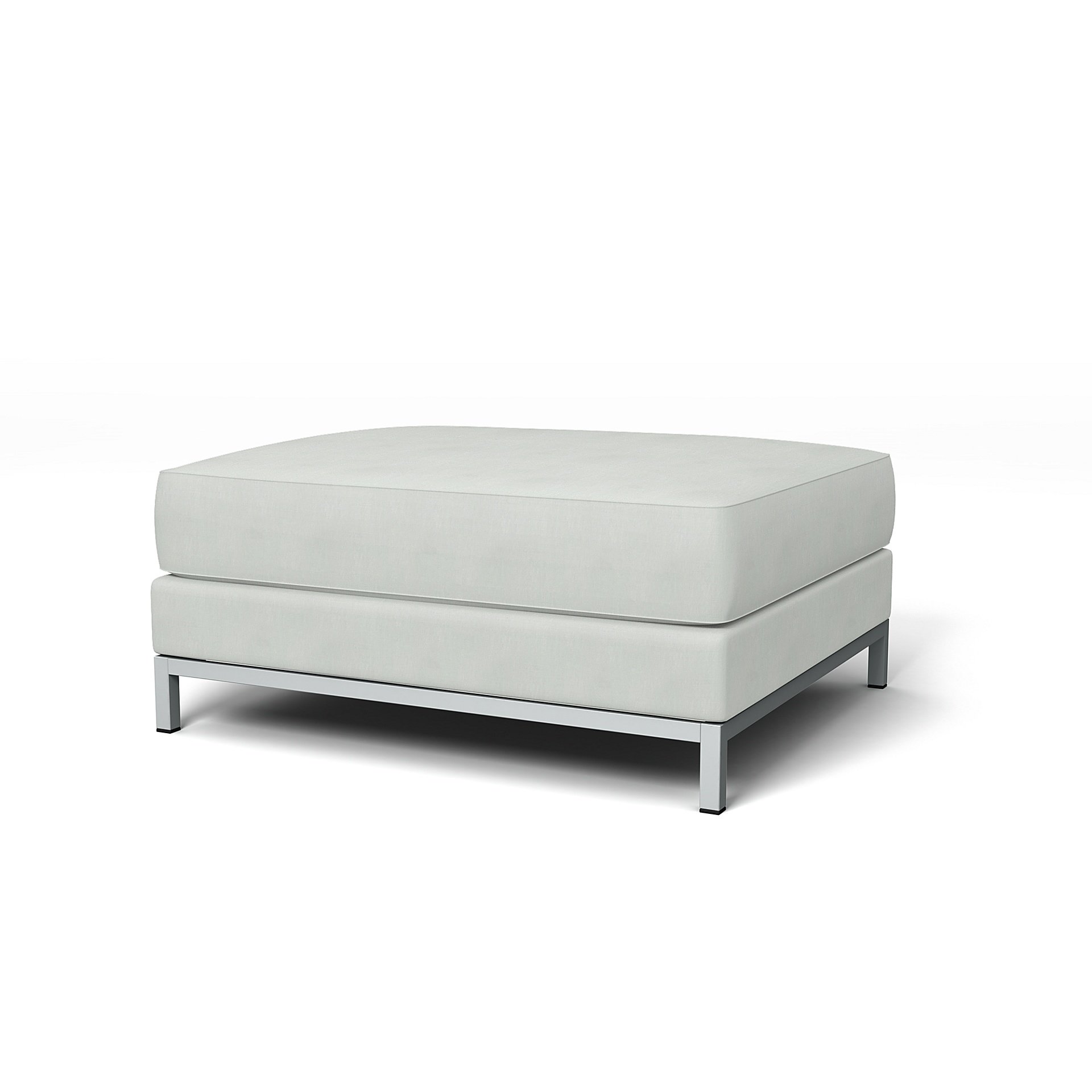 IKEA - Kramfors Footstool Cover, Silver Grey, Linen - Bemz
