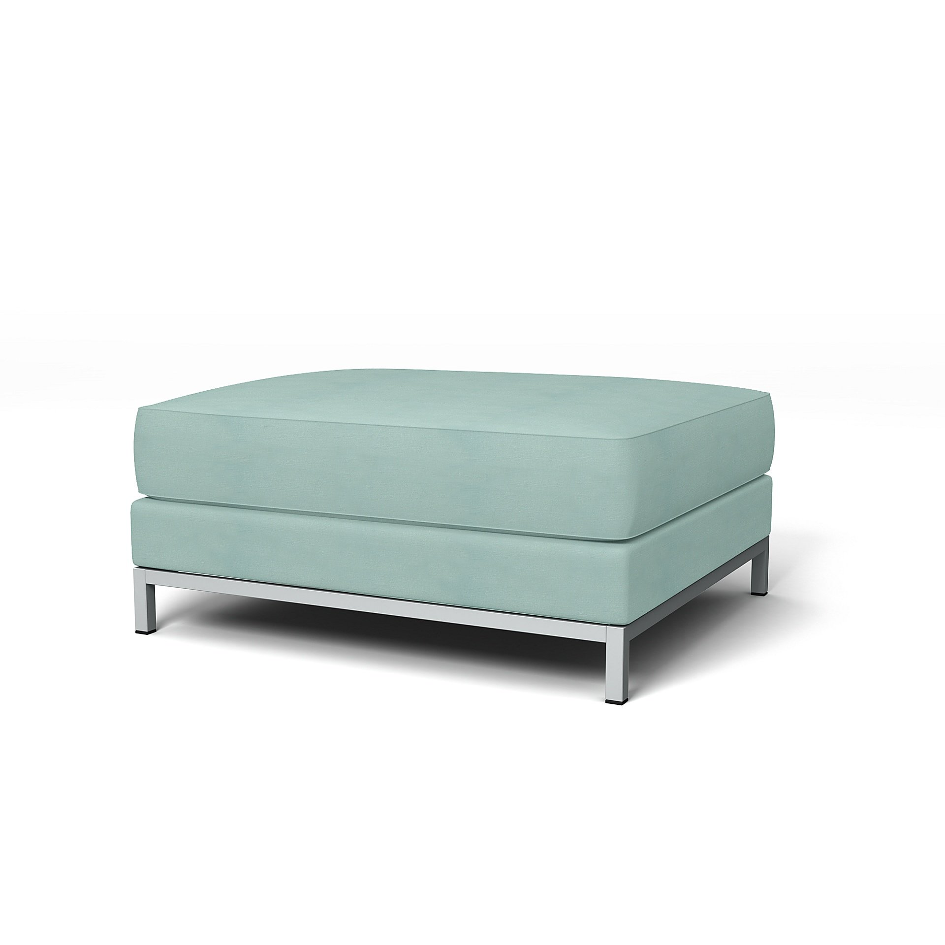 IKEA - Kramfors Footstool Cover, Mineral Blue, Linen - Bemz