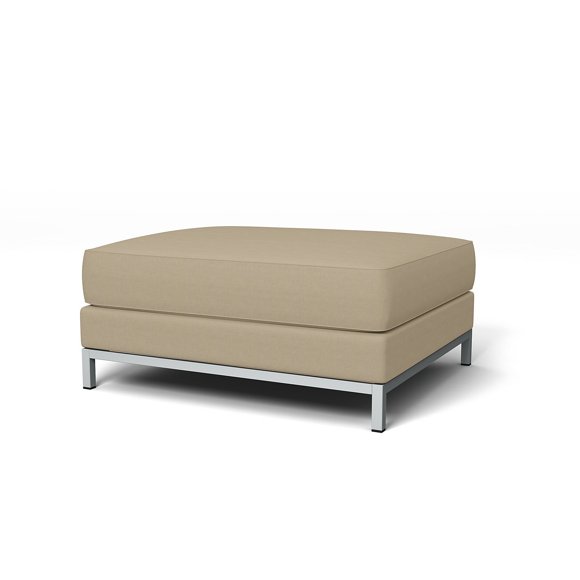 IKEA - Kramfors Footstool Cover, Tan, Linen - Bemz