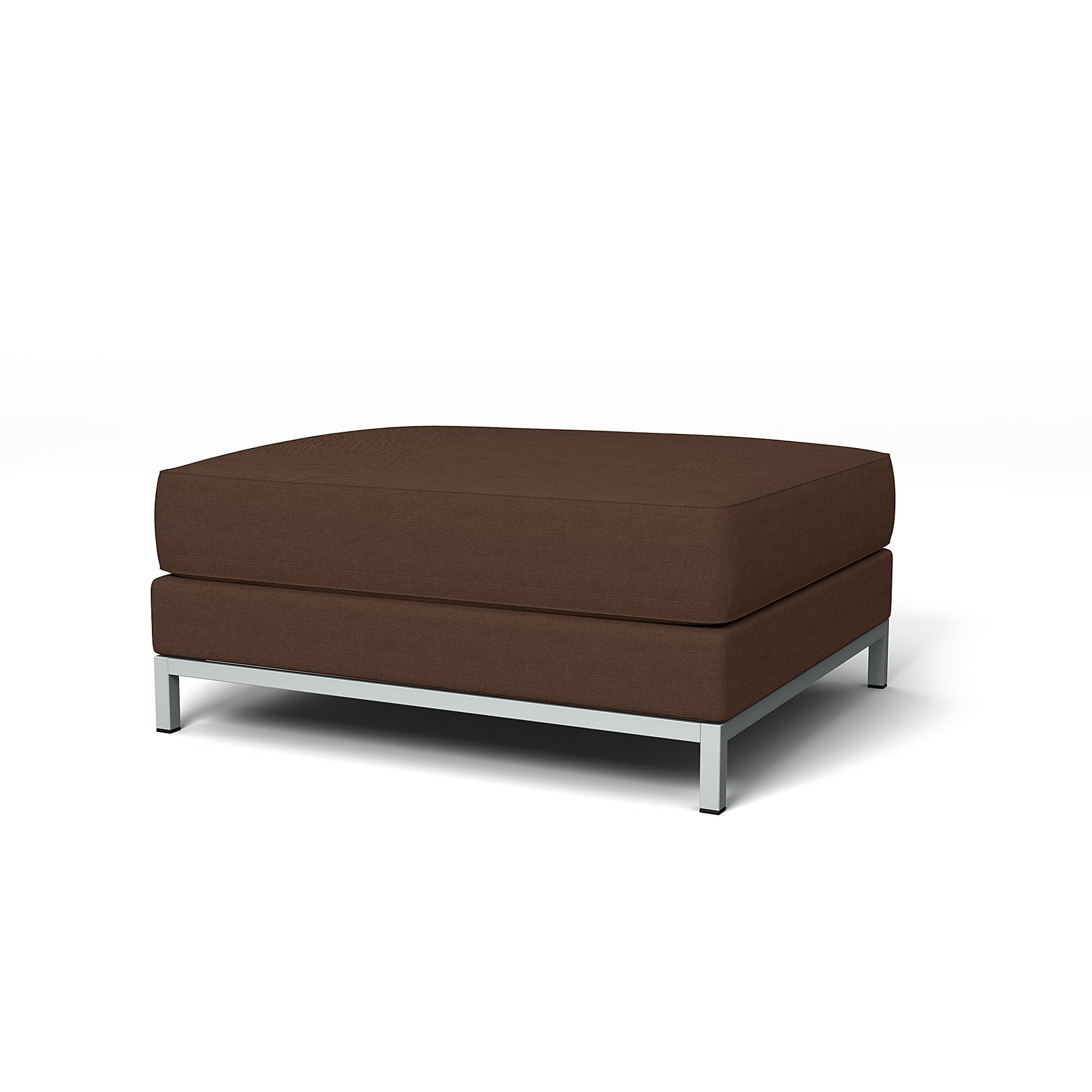 IKEA - Kramfors Footstool Cover, Chocolate, Linen - Bemz