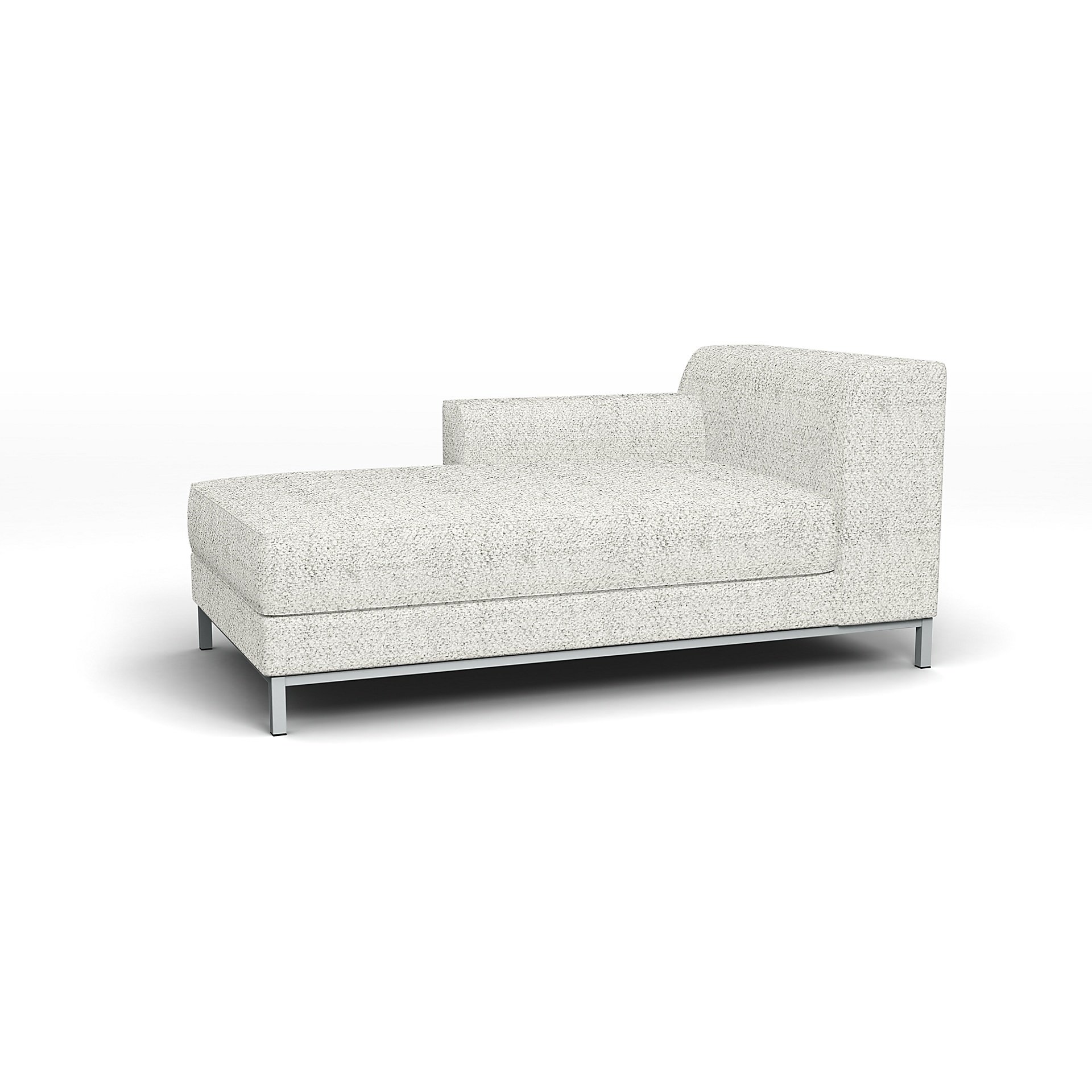 IKEA - Kramfors Chaise Longue with Left Arm Cover, Ivory, Boucle & Texture - Bemz