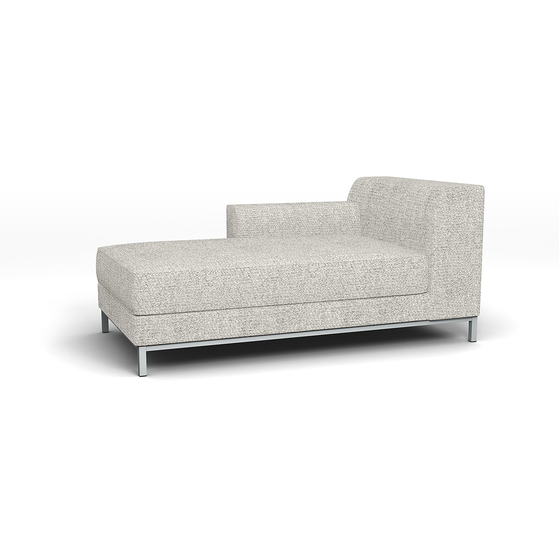 IKEA - Kramfors Chaise Longue with Left Arm Cover, Driftwood, Boucle & Texture - Bemz