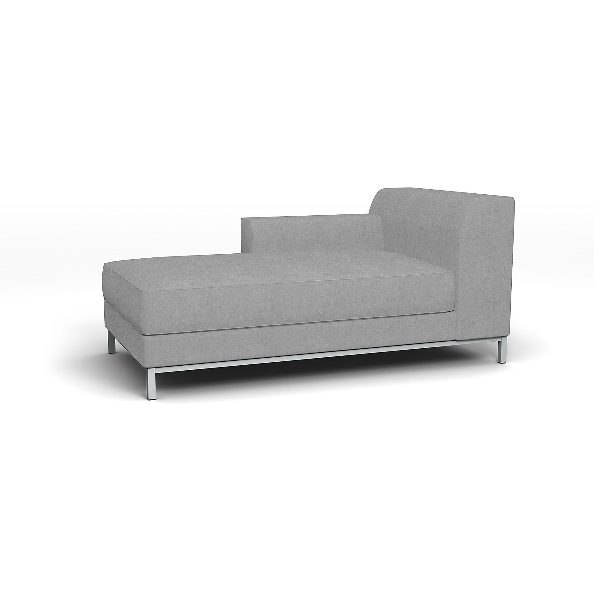 IKEA - Kramfors Chaise Longue with Left Arm Cover, Graphite, Linen - Bemz