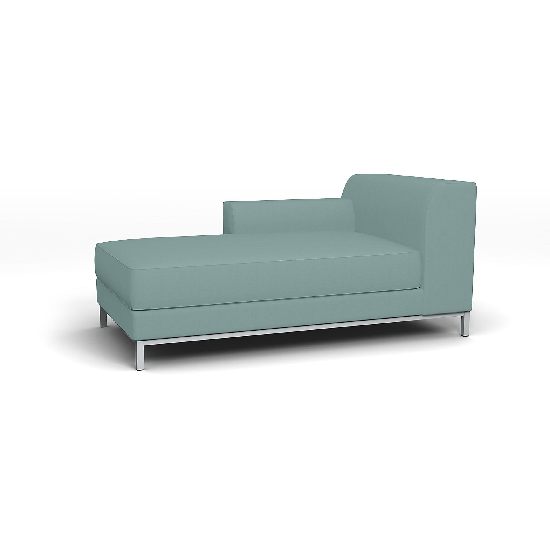 IKEA - Kramfors Chaise Longue with Left Arm Cover, Mineral Blue, Cotton - Bemz