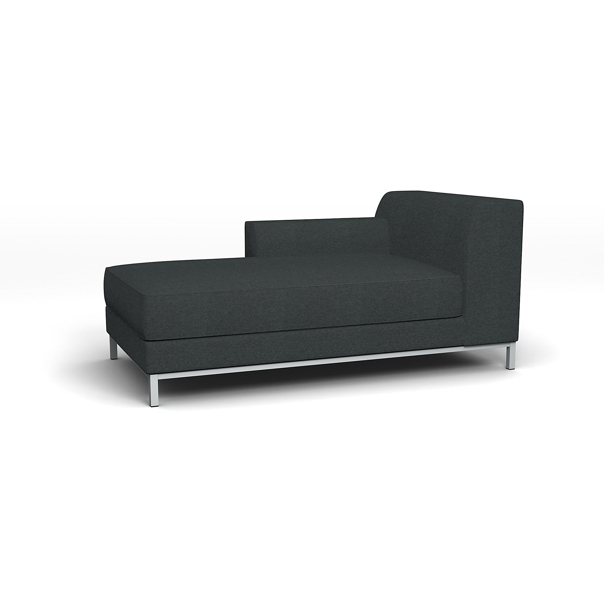 IKEA - Kramfors Chaise Longue with Left Arm Cover, Stone, Wool - Bemz