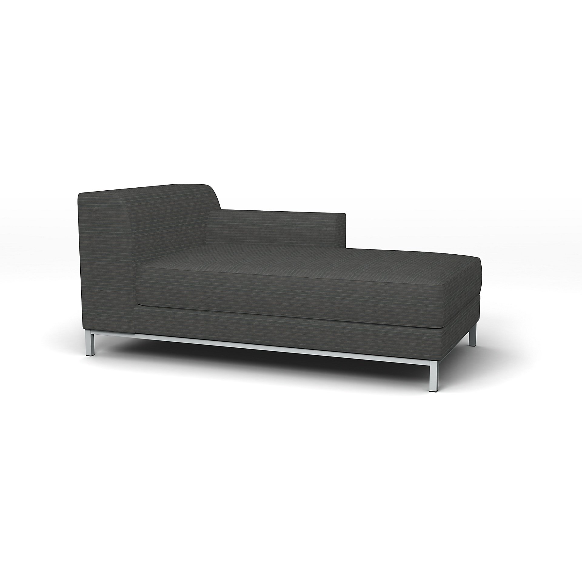 IKEA - Kramfors Chaise Longue with Right Arm Cover, Licorice, Corduroy - Bemz