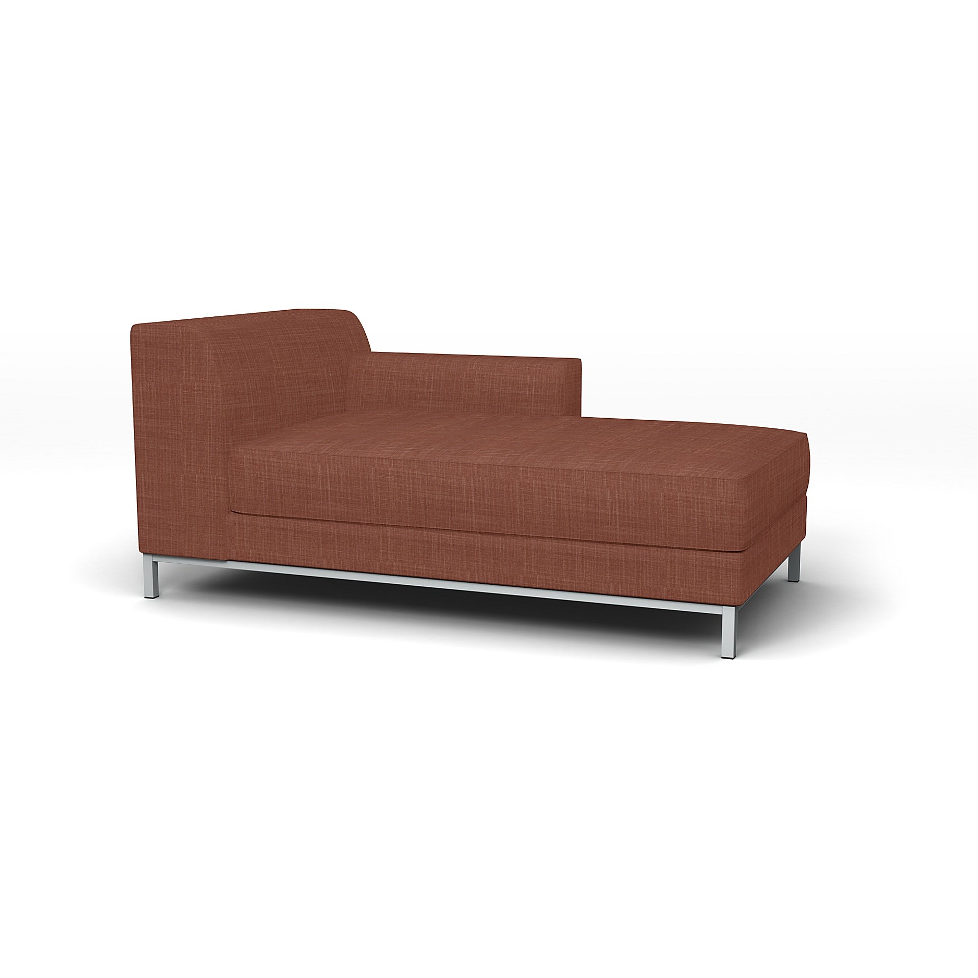 IKEA - Kramfors Chaise Longue with Right Arm Cover, Rust, Boucle & Texture - Bemz
