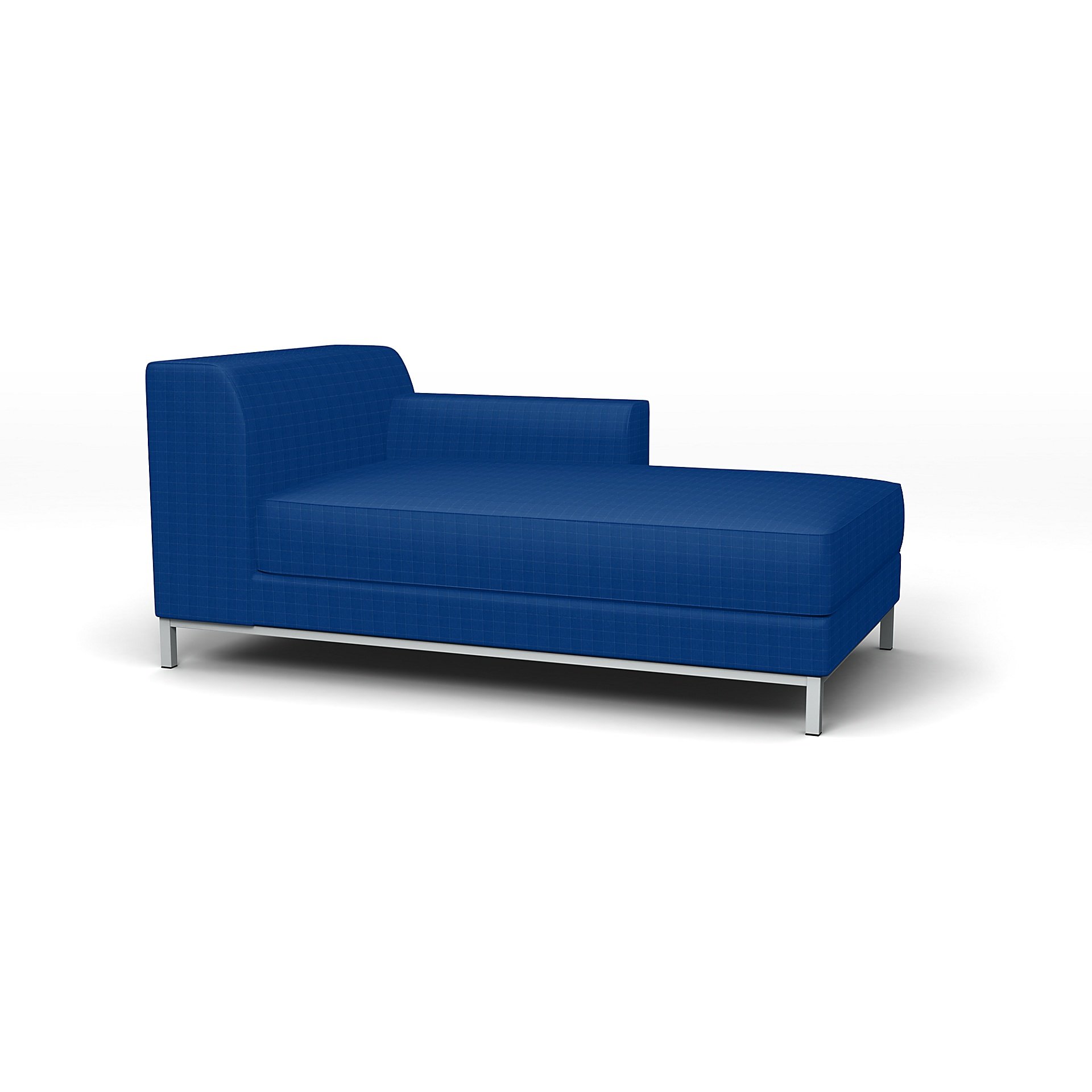IKEA - Kramfors Chaise Longue with Right Arm Cover, Lapis Blue, Velvet - Bemz