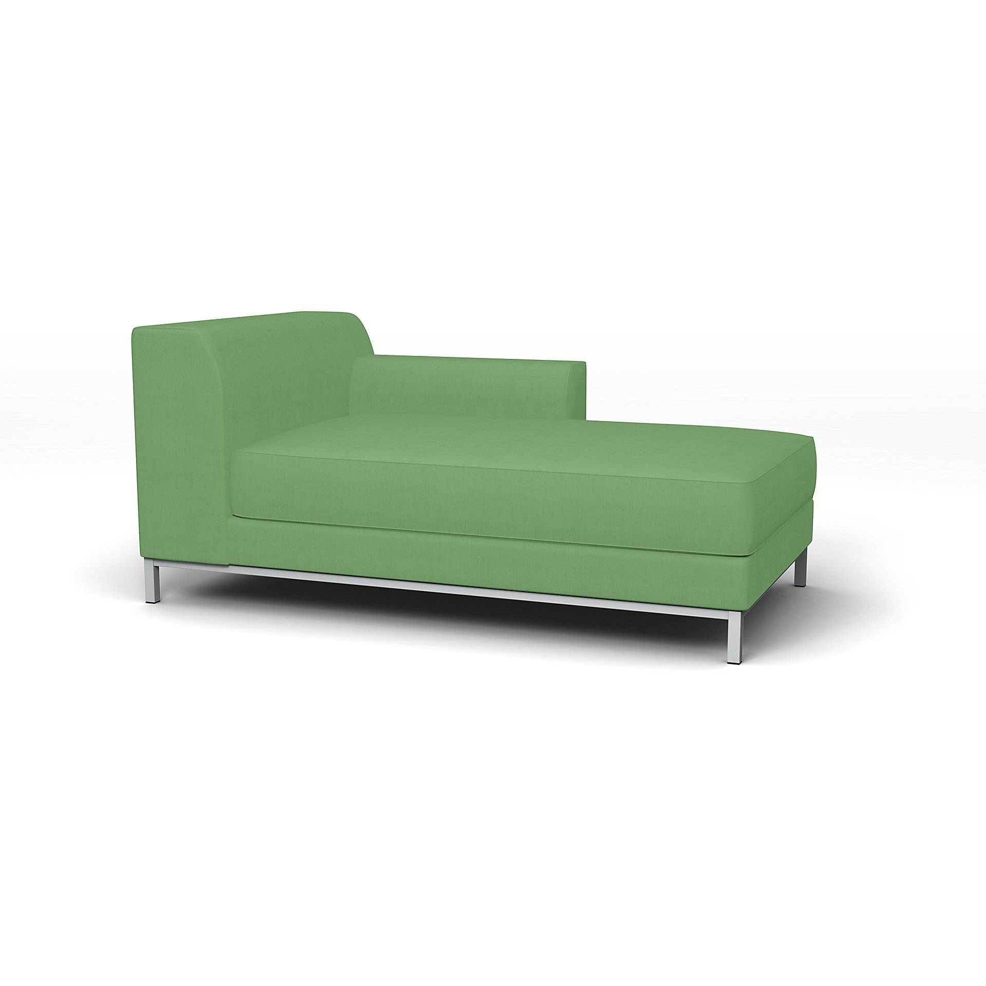 IKEA - Kramfors Chaise Longue with Right Arm Cover, Apple Green, Linen - Bemz