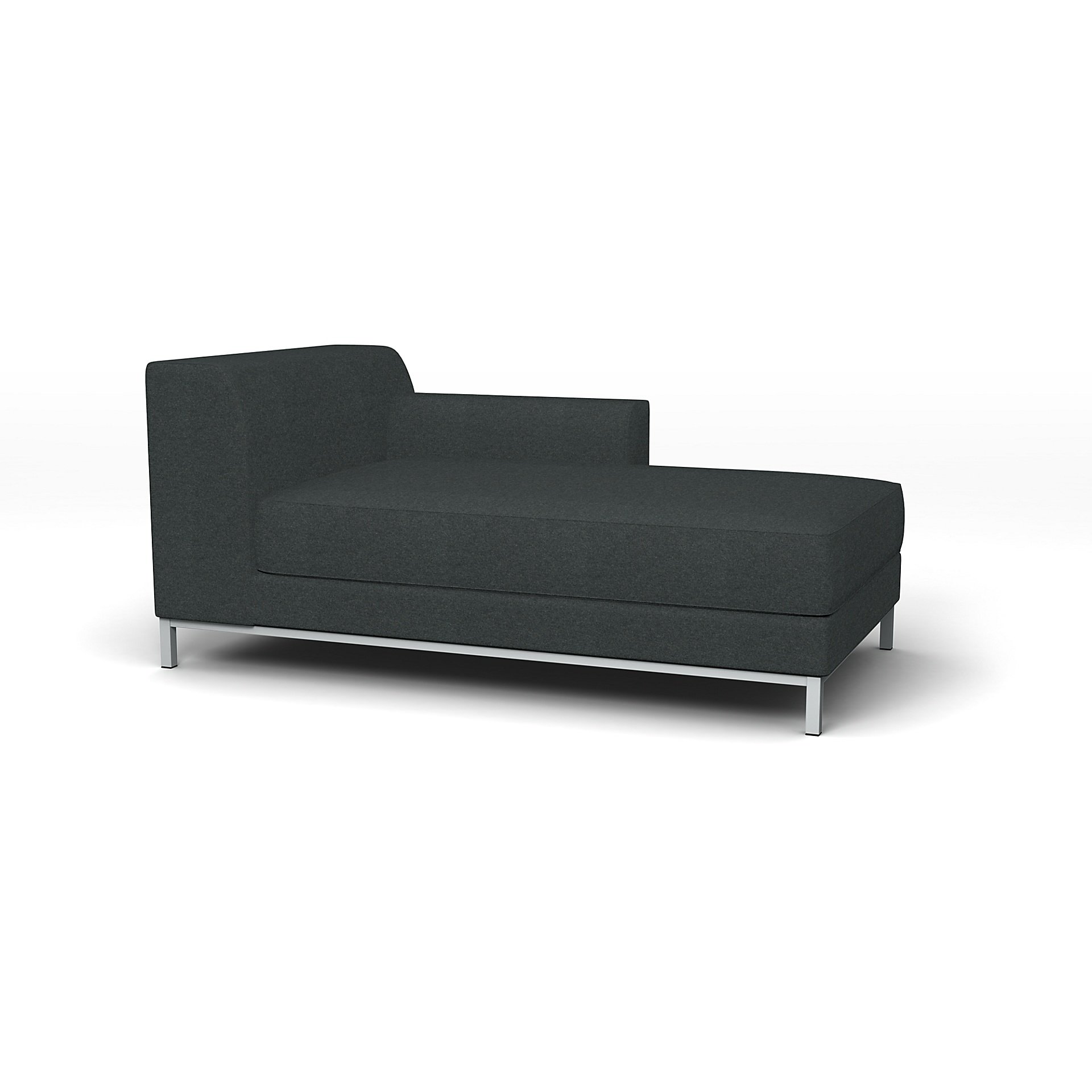 IKEA - Kramfors Chaise Longue with Right Arm Cover, Stone, Wool - Bemz